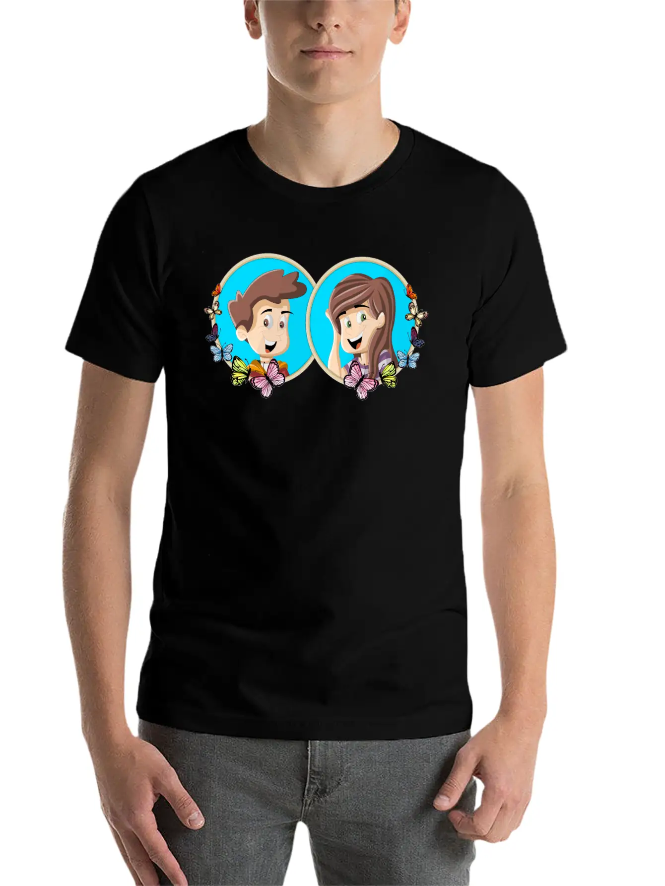 Collage Couple 2 Unisex Casual T-Shirt – Clean Design For Daily Comfort