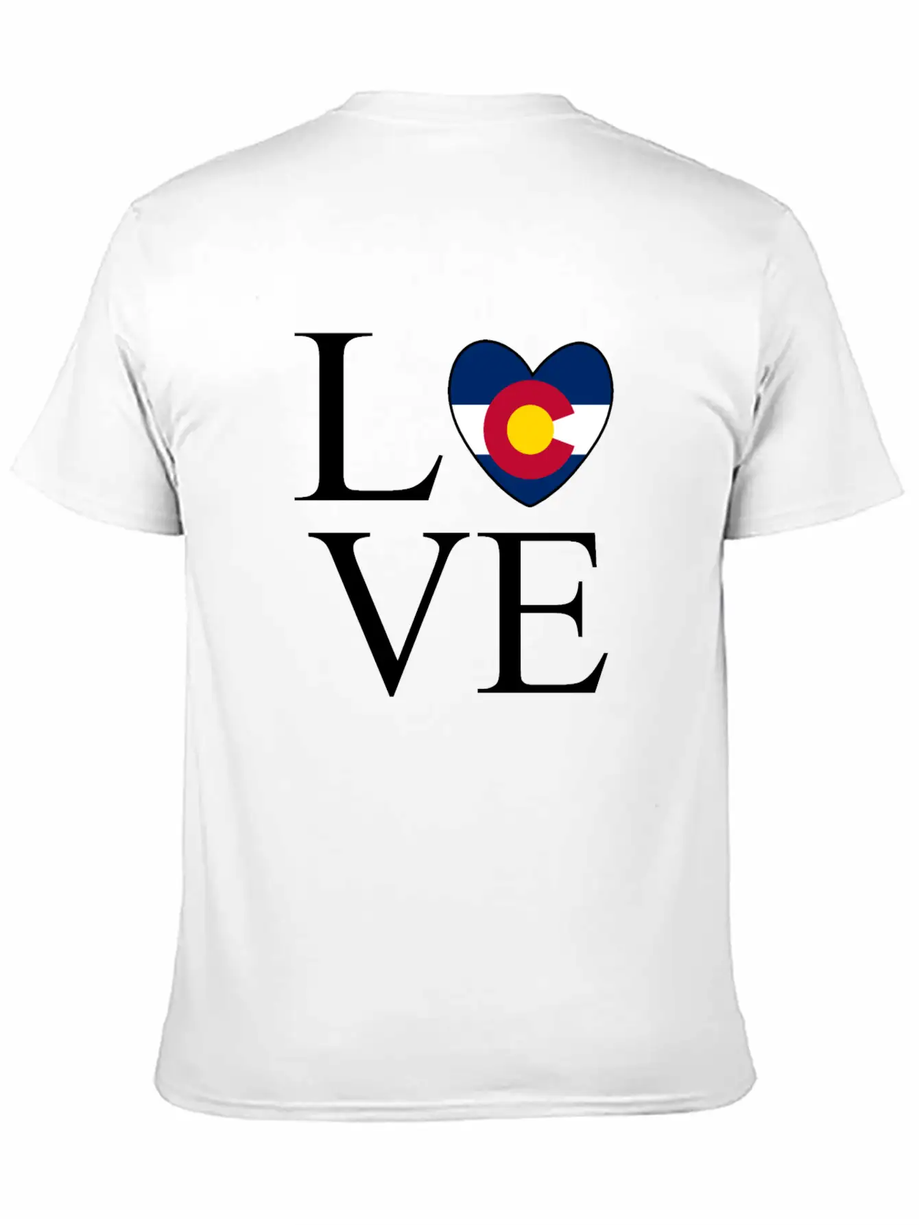 Colorado Flag Love Unisex Casual T-Shirt – Clean Design For Daily Comfort
