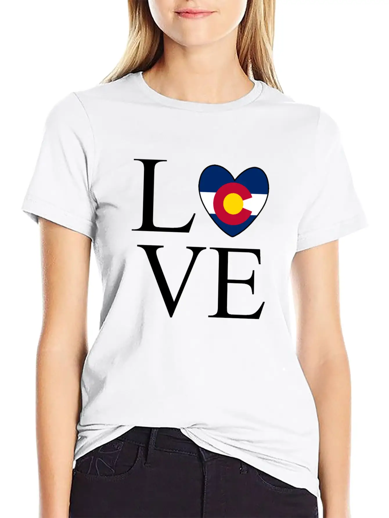Colorado Flag Love Unisex Casual T-Shirt – Clean Design For Daily Comfort