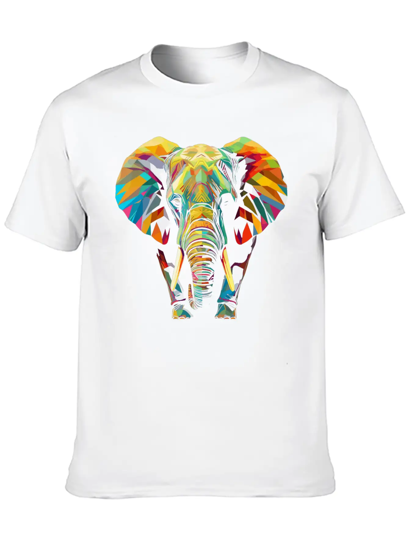 Colorful Origami Elephant | Elephant Lovers Unisex Casual T-Shirt – Clean Design For Daily Comfort