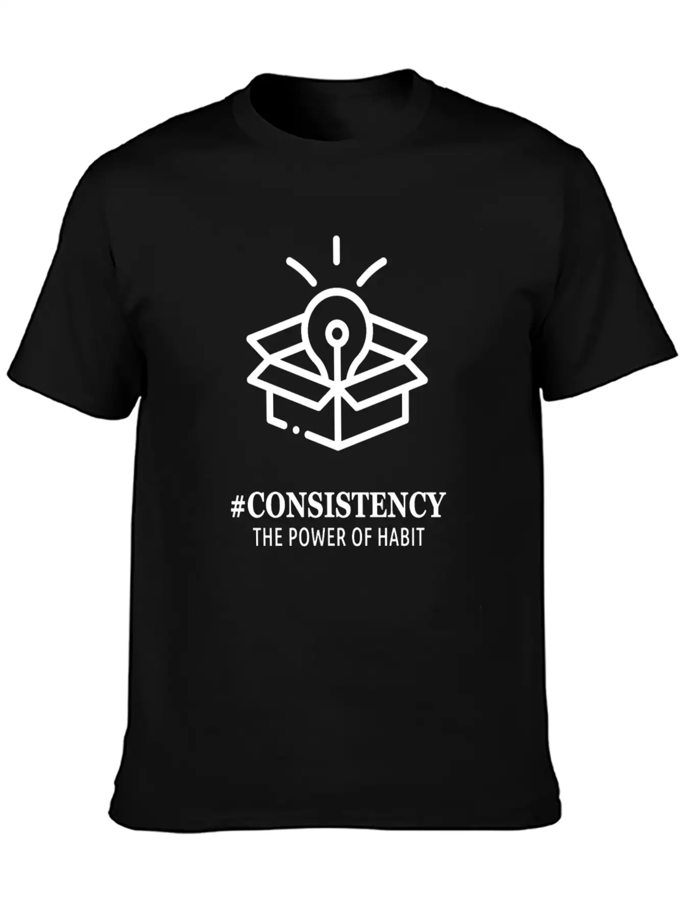 #Consistency - The Power Of Habit Unisex Casual T-Shirt – Clean Design For Daily Comfort