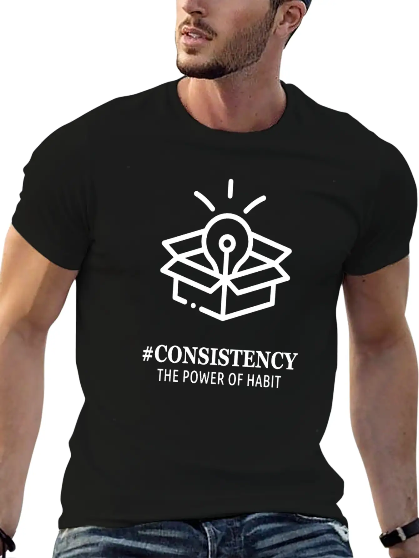 #Consistency - The Power Of Habit Unisex Casual T-Shirt – Clean Design For Daily Comfort