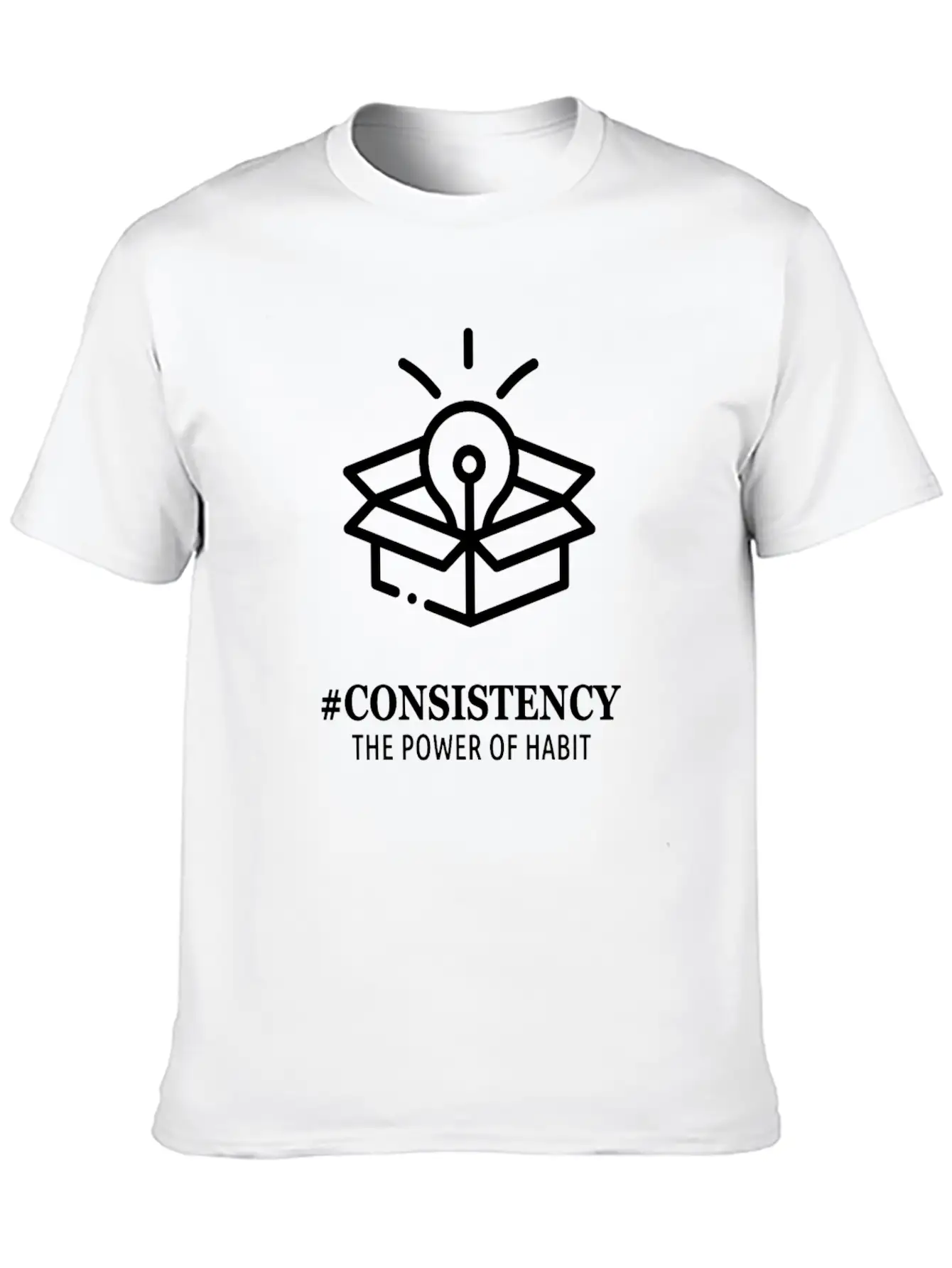 #Consistency - The Power Of Habit Unisex Casual T-Shirt – Clean Design For Daily Comfort