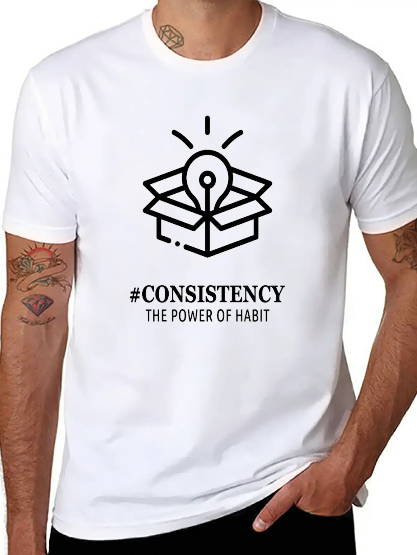 #Consistency - The Power Of Habit Unisex Casual T-Shirt – Clean Design For Daily Comfort