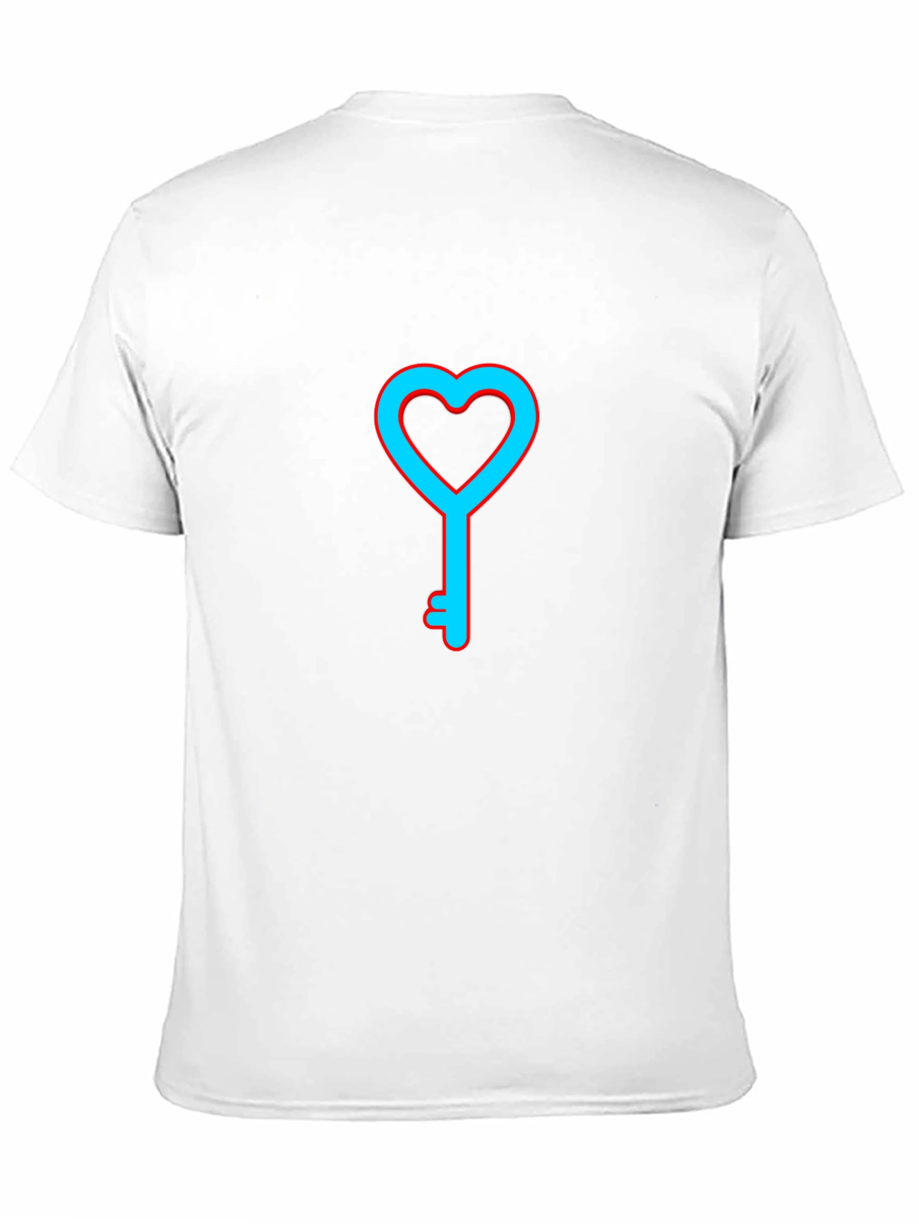 Heart Key Graphic T-Shirt - Mens Casual Tee