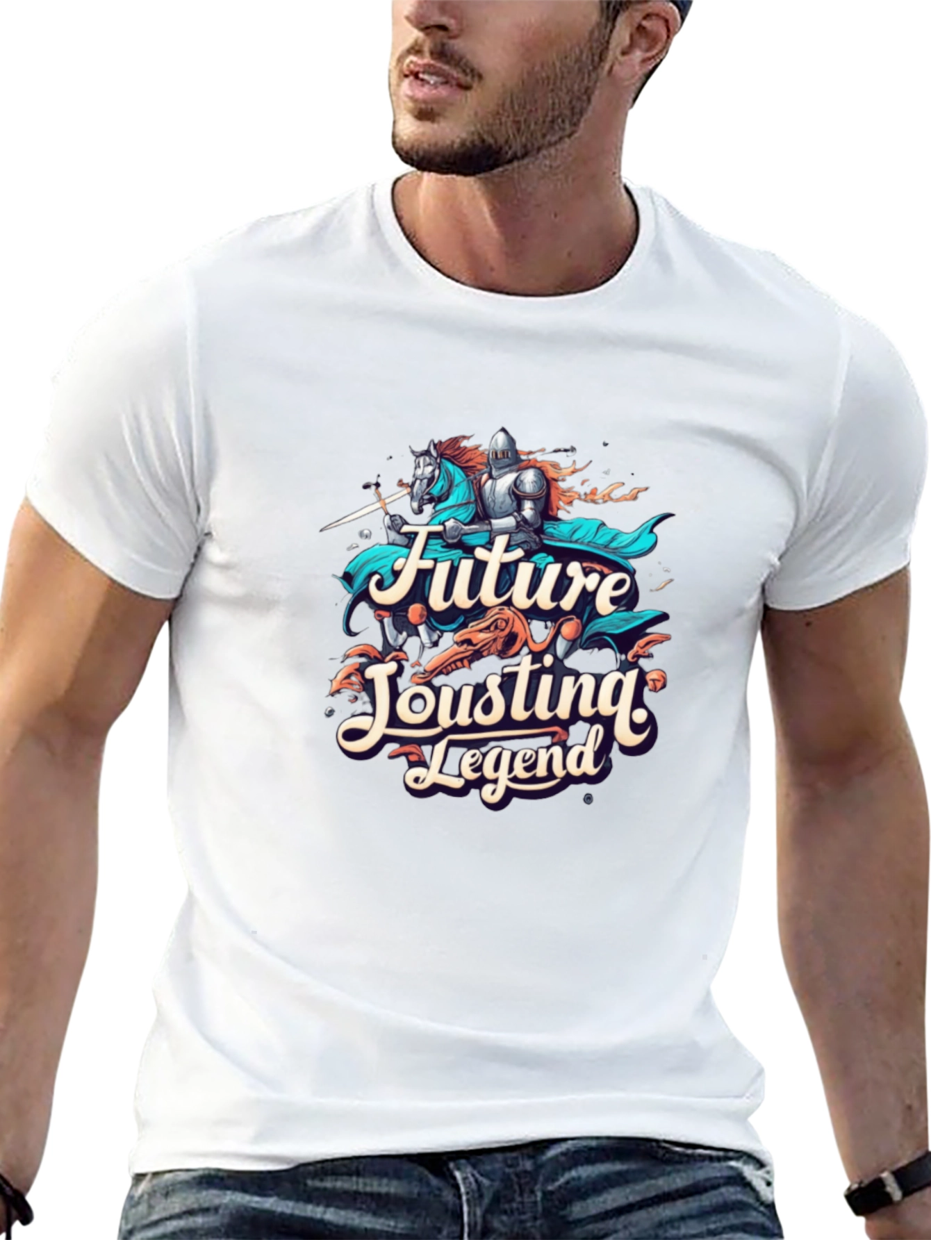 Future Jousting Legend Black Graphic Tee
