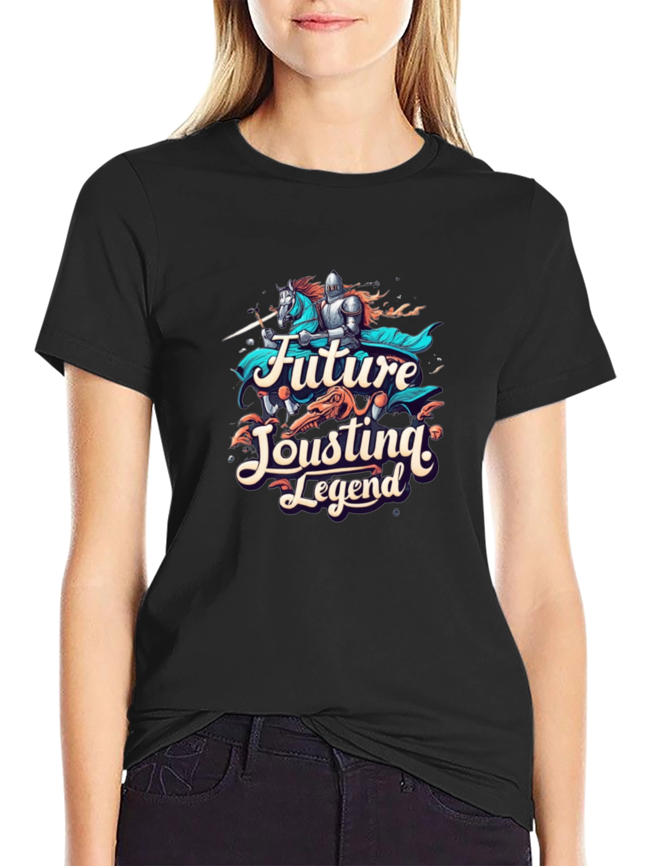 Future Jousting Legend Black Graphic Tee