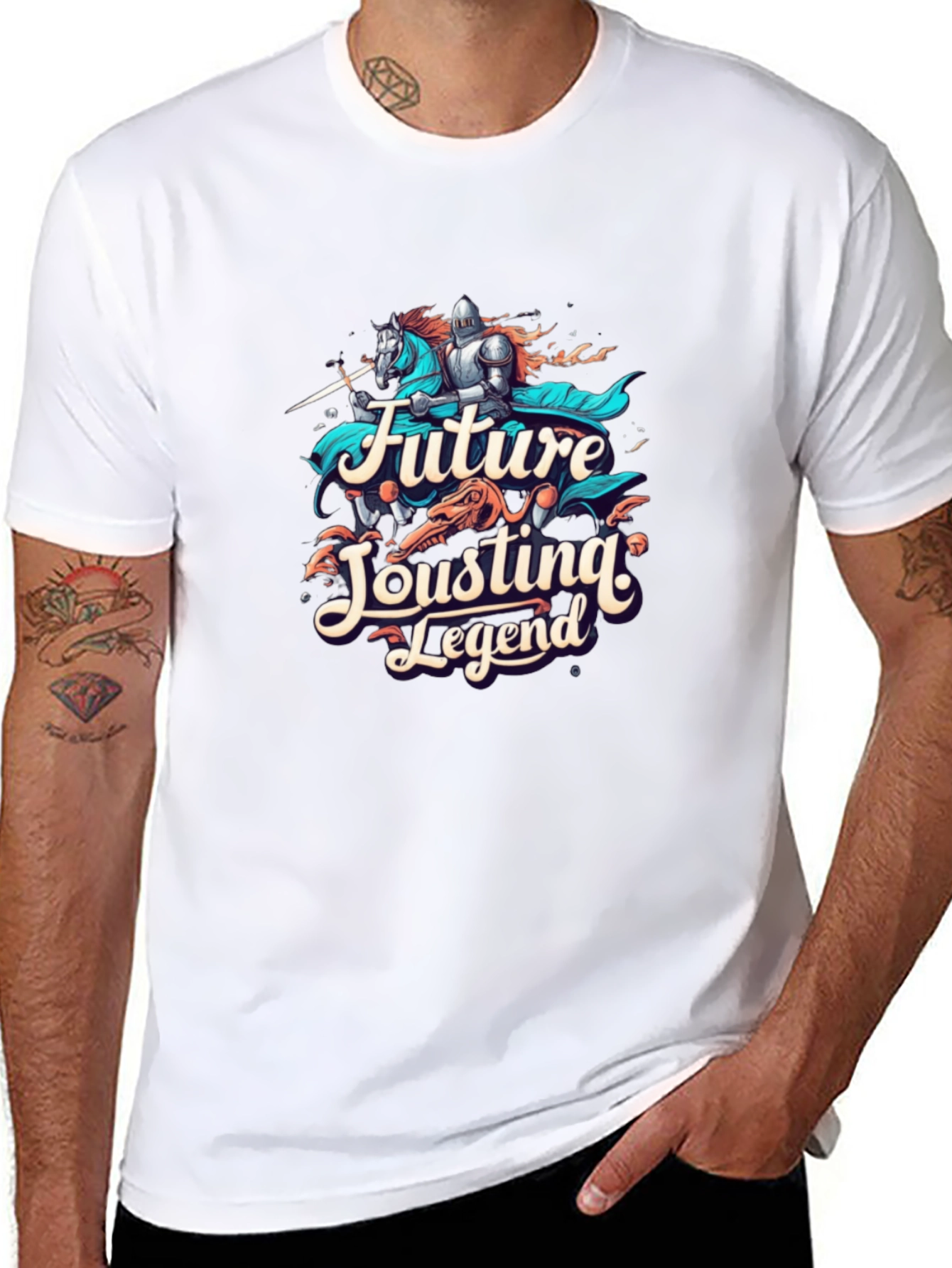 Future Jousting Legend Black Graphic Tee
