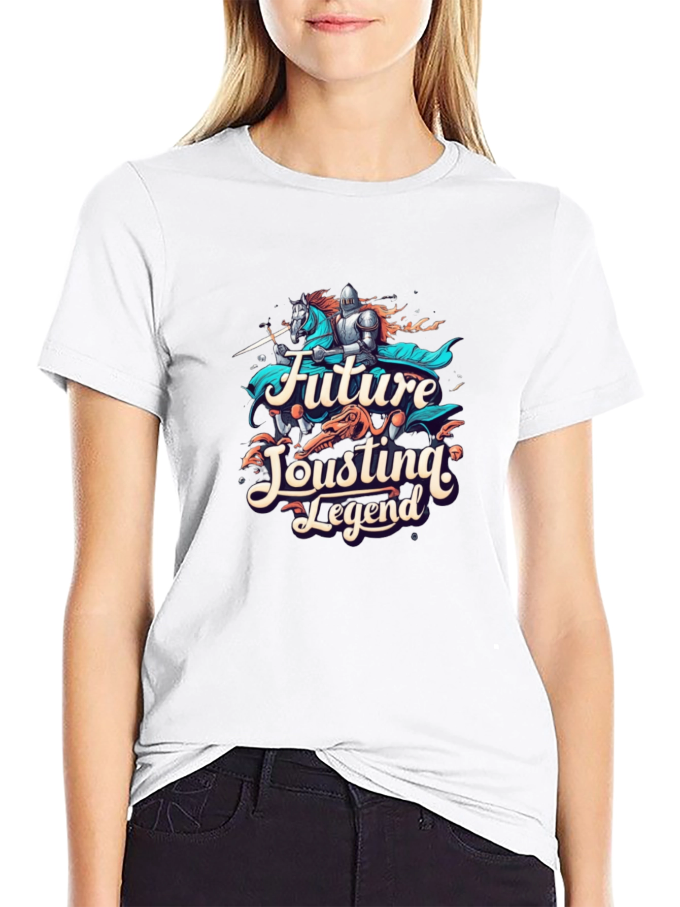 Future Jousting Legend Black Graphic Tee