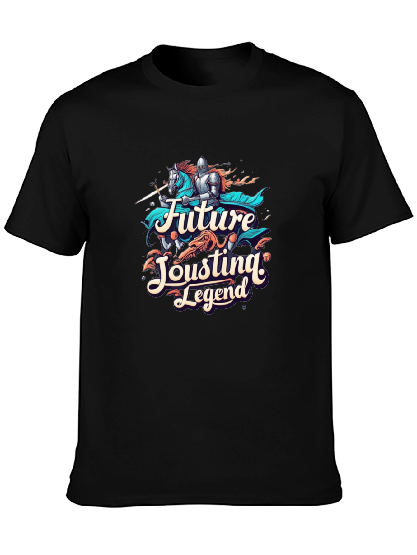 Future Jousting Legend Black Graphic Tee
