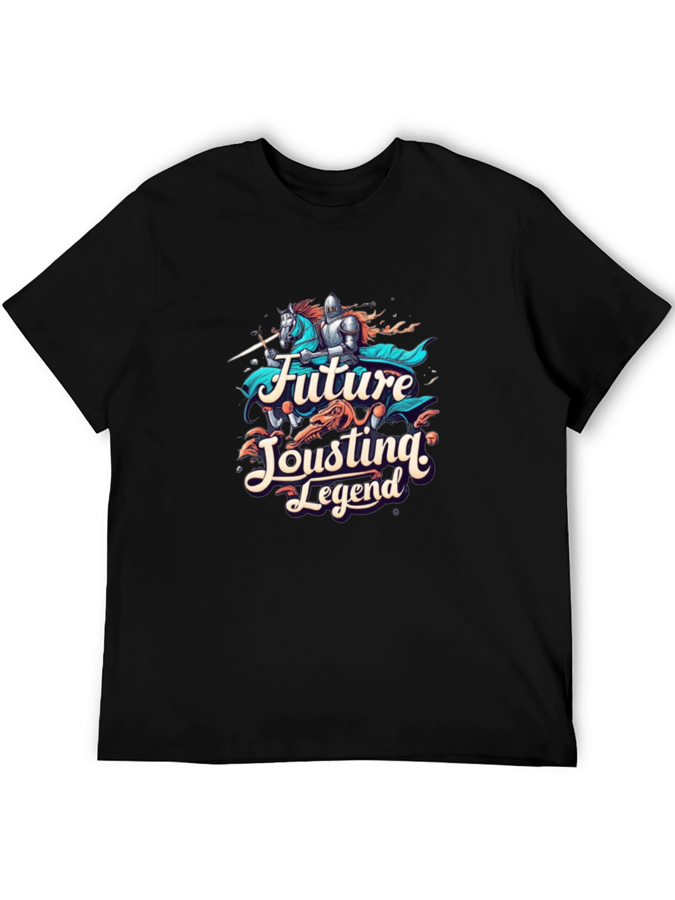 Future Jousting Legend Black Graphic Tee