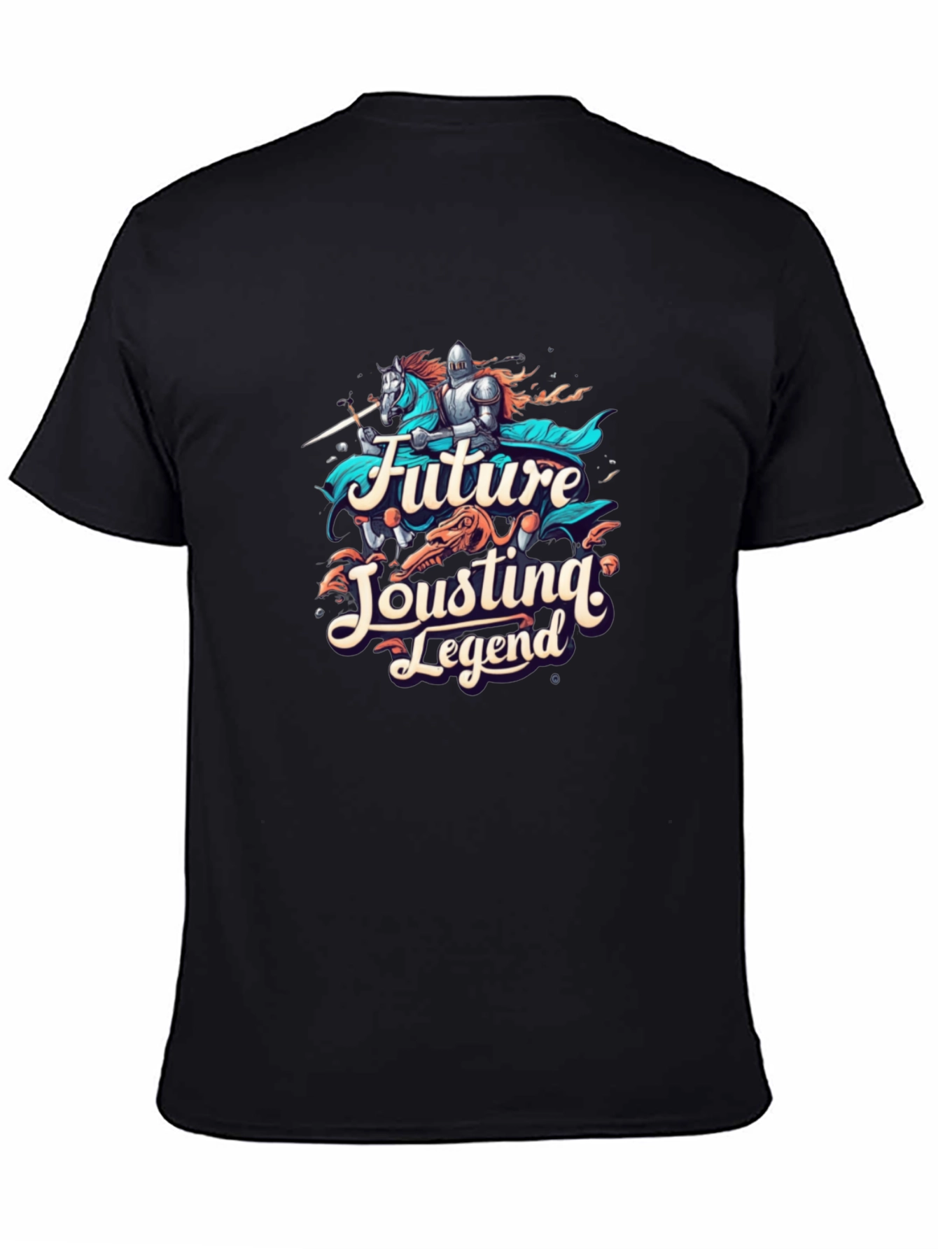 Future Jousting Legend Black Graphic Tee