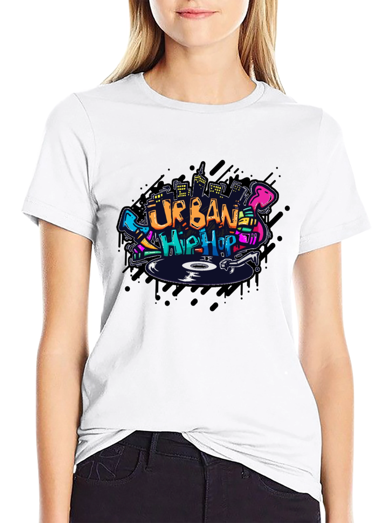 Urban Hip Hop Black T-Shirt