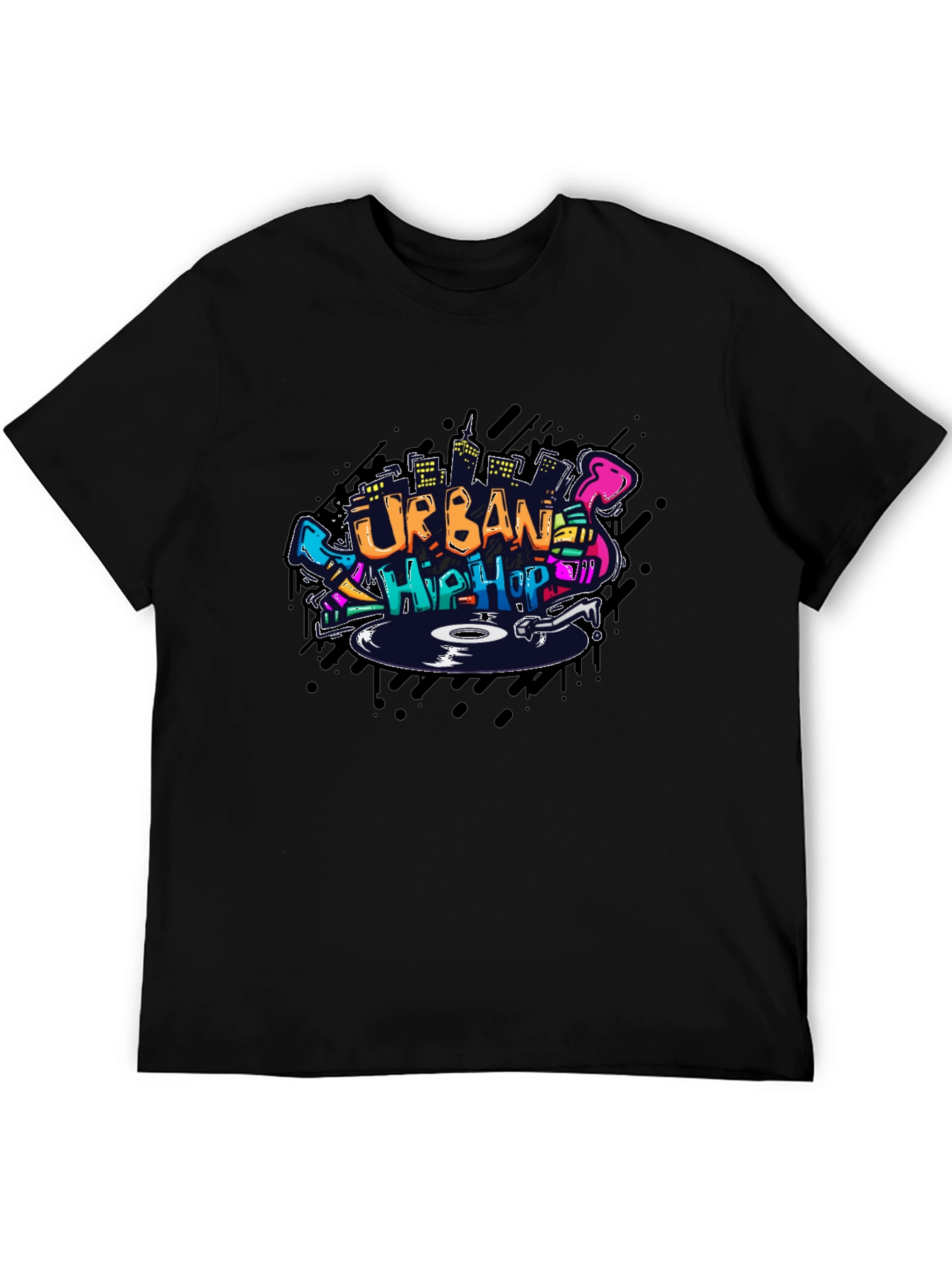 Urban Hip Hop Black T-Shirt