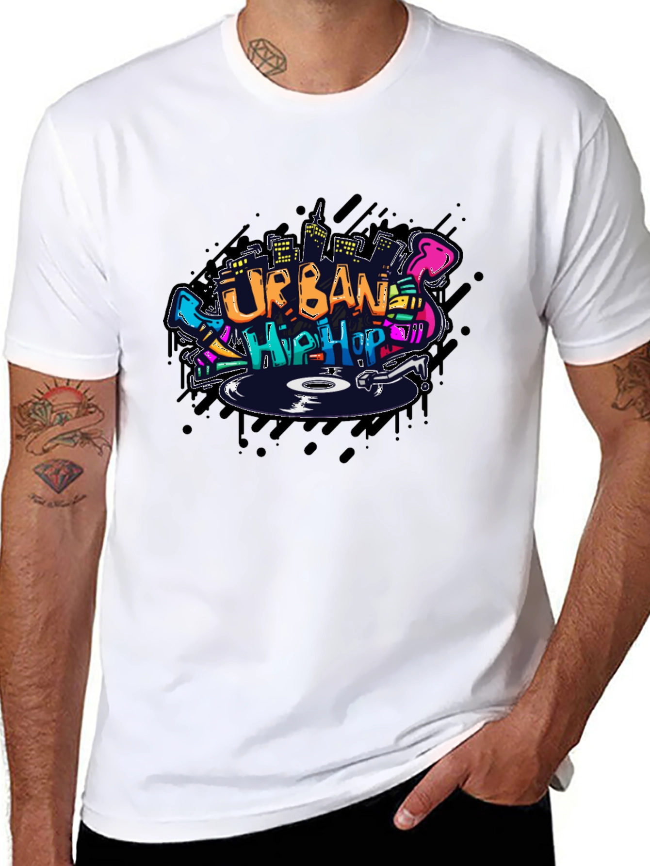 Urban Hip Hop Black T-Shirt