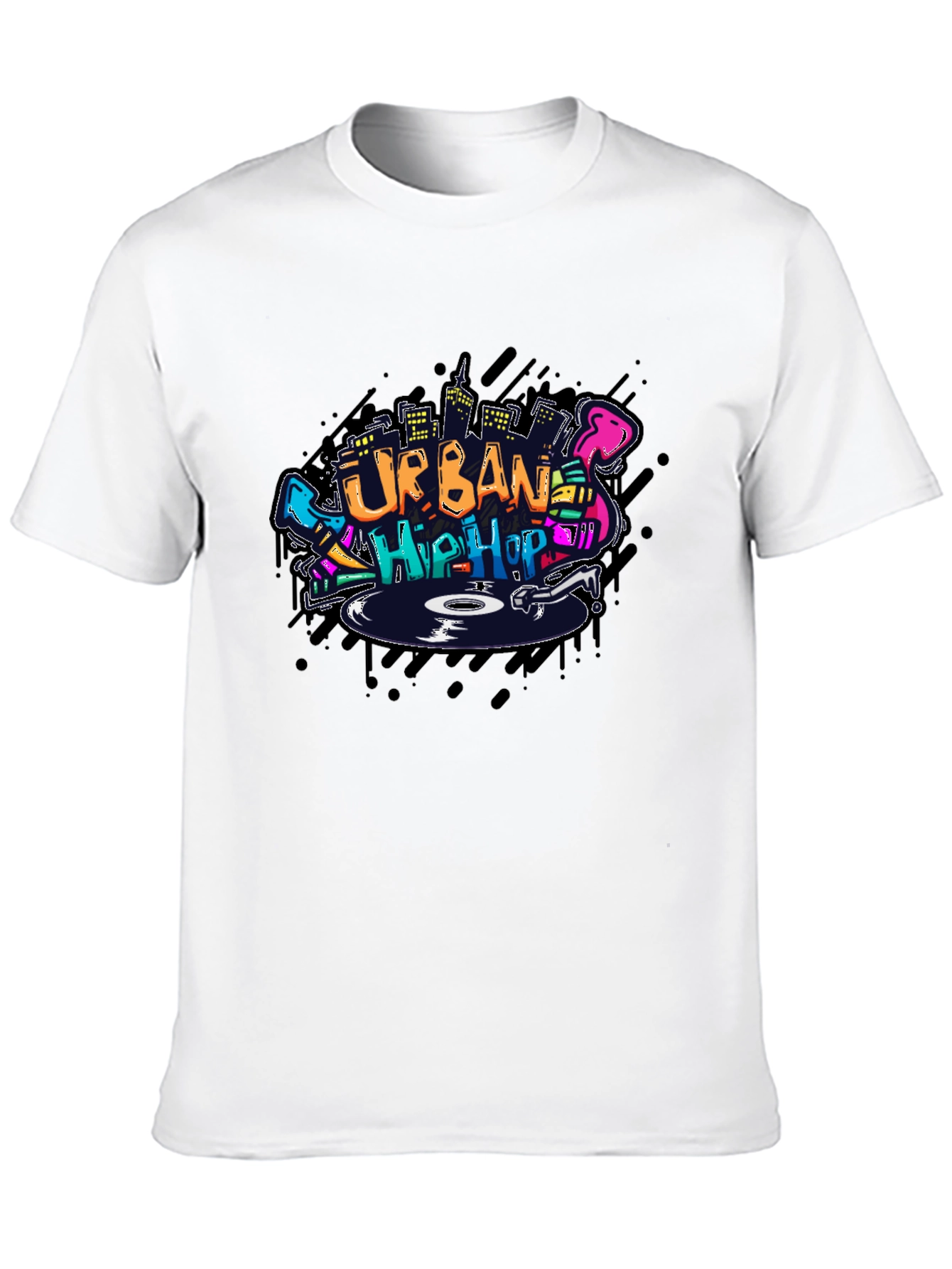 Urban Hip Hop Black T-Shirt