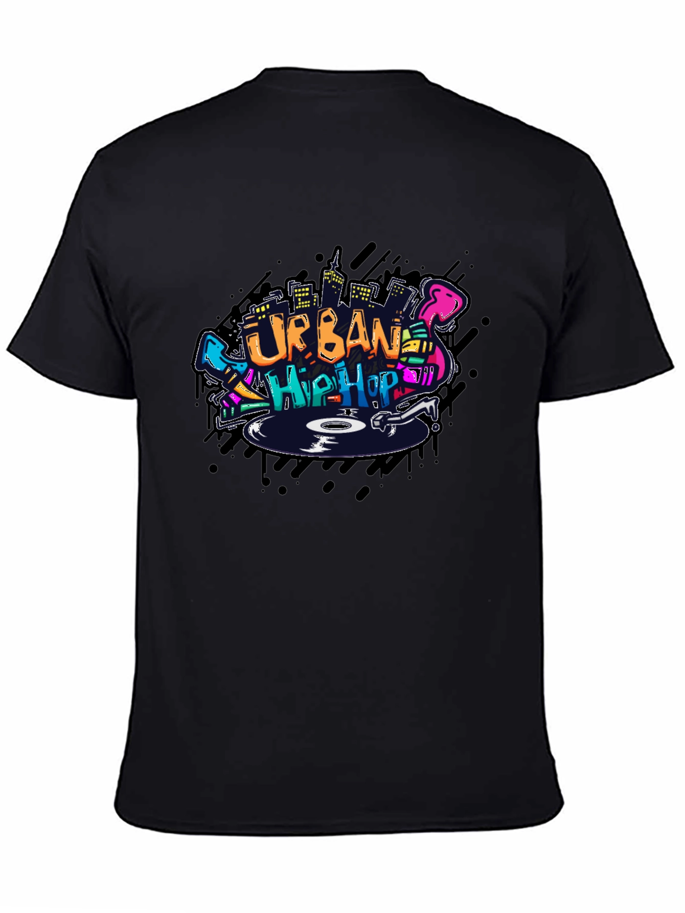 Urban Hip Hop Black T-Shirt