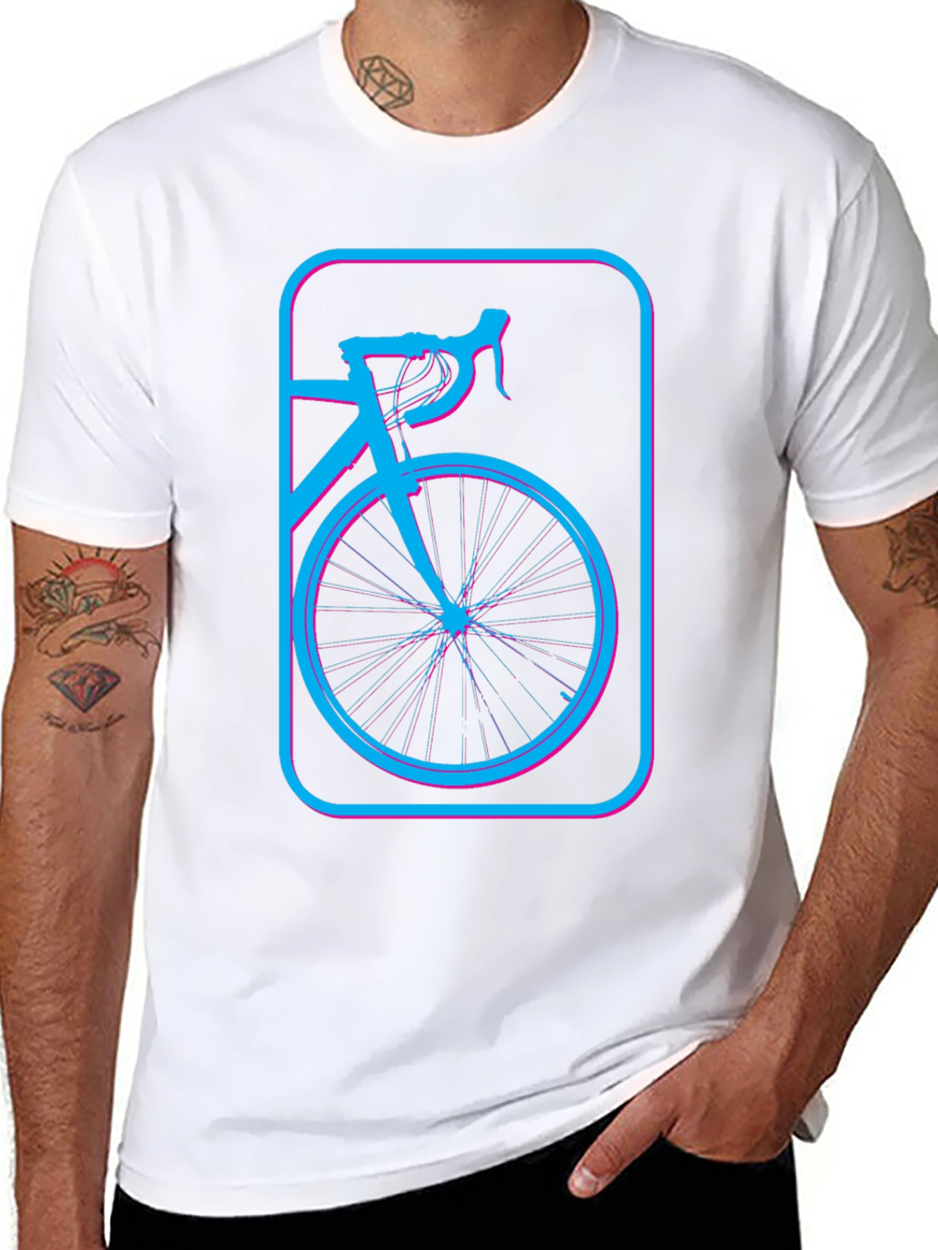 Retro Bike Graphic T-Shirt - Black