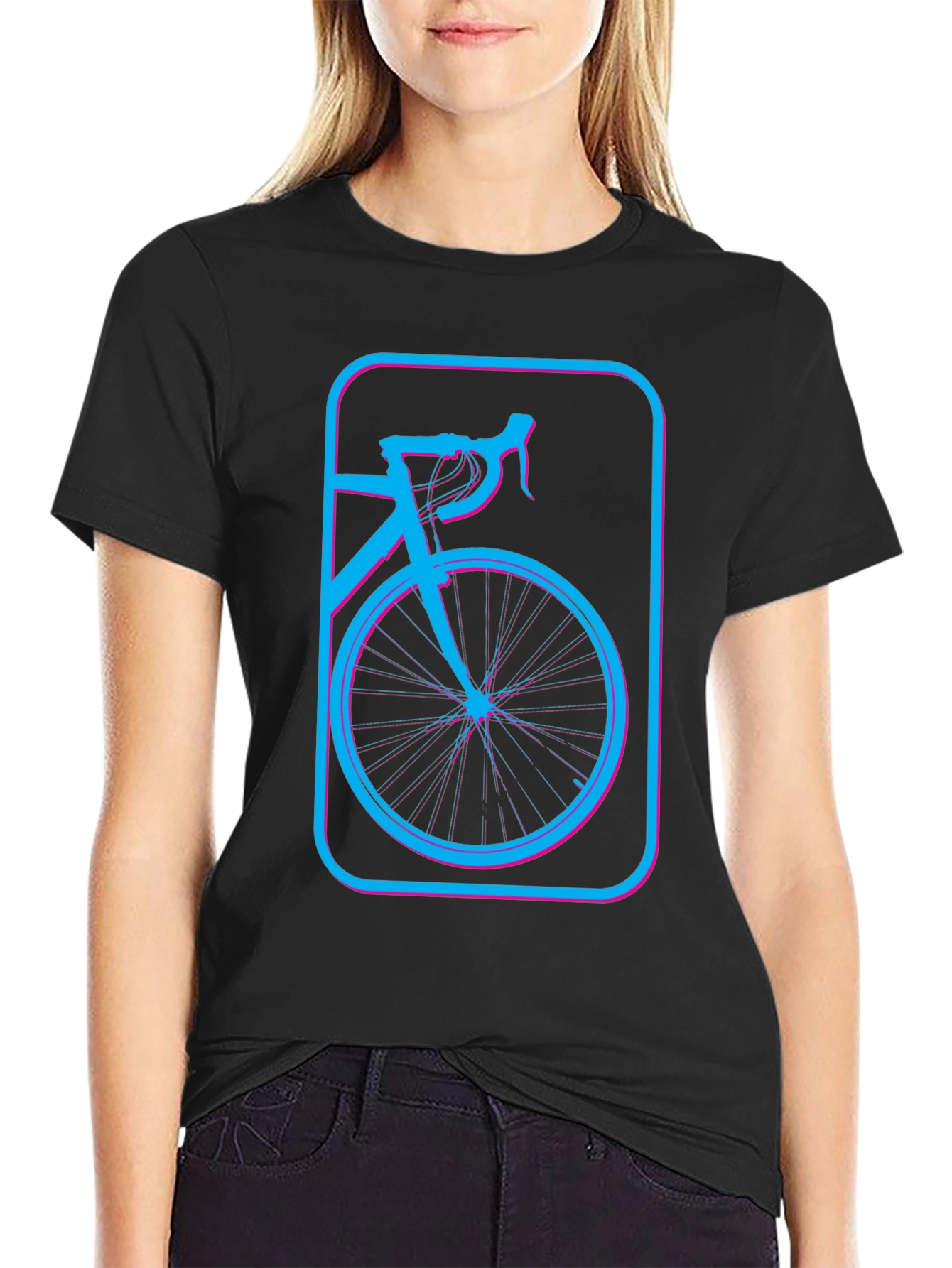 Retro Bike Graphic T-Shirt - Black