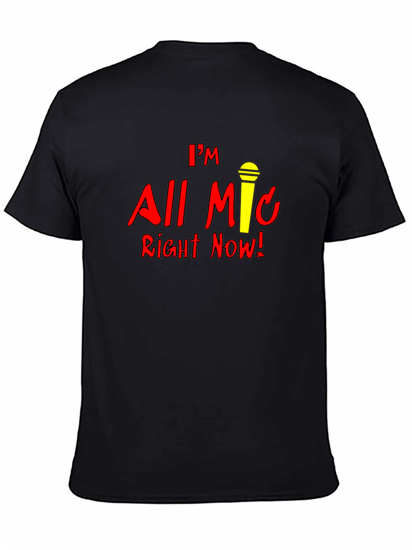 All Mic Right Now Black Graphic Tee