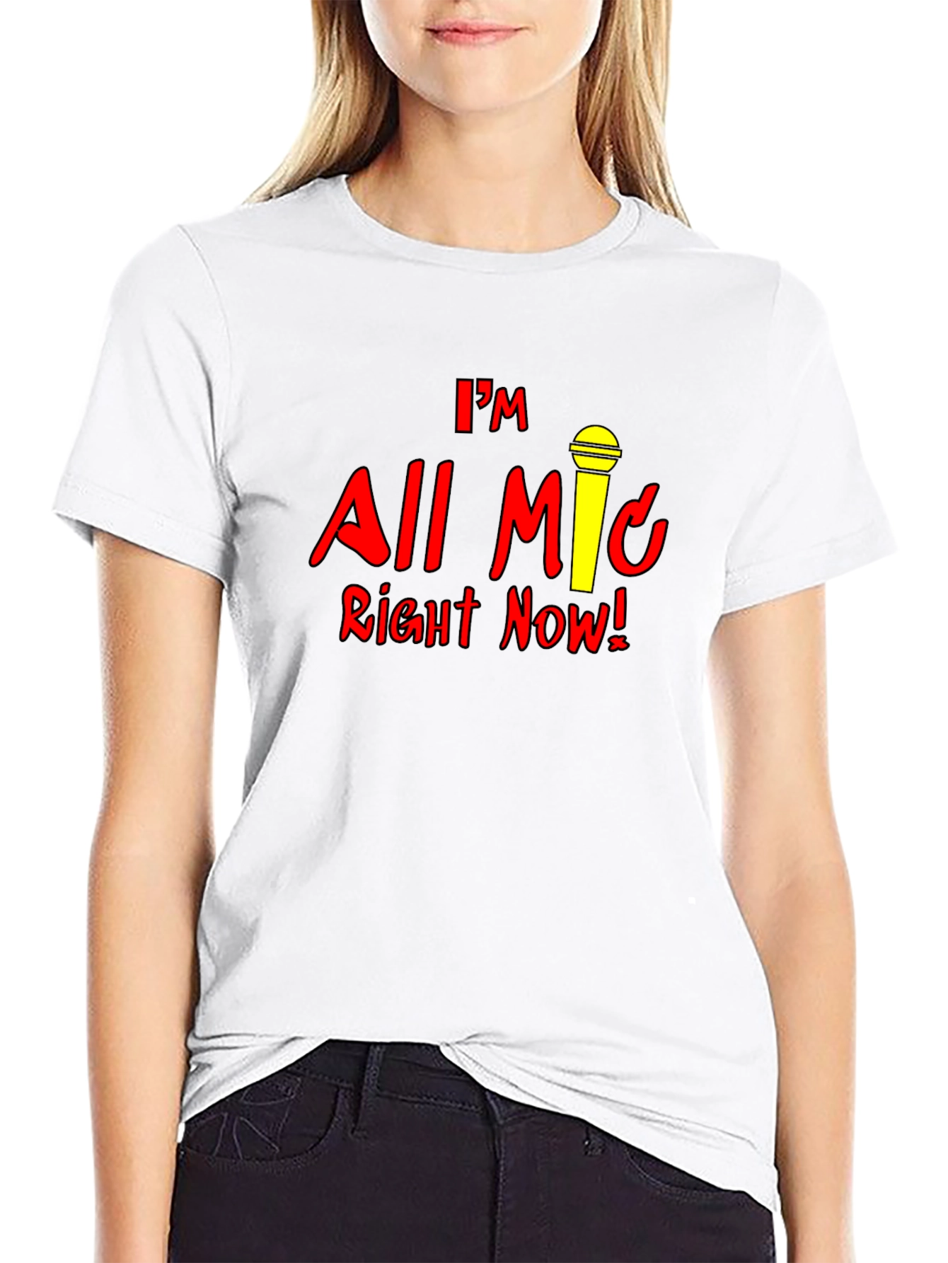 All Mic Right Now Black Graphic Tee