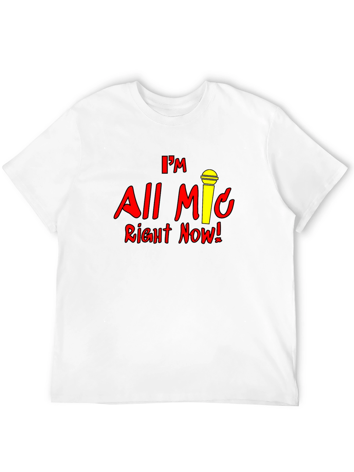 All Mic Right Now Black Graphic Tee