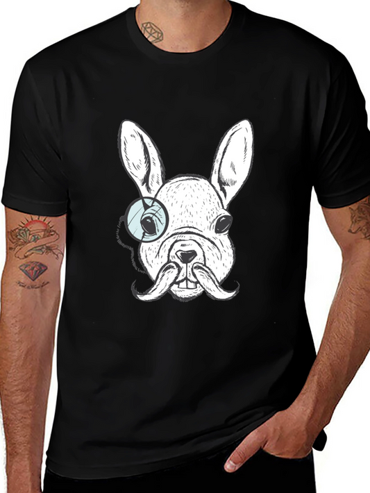 Dog with Monocle T-Shirt - Unique Graphic Tee