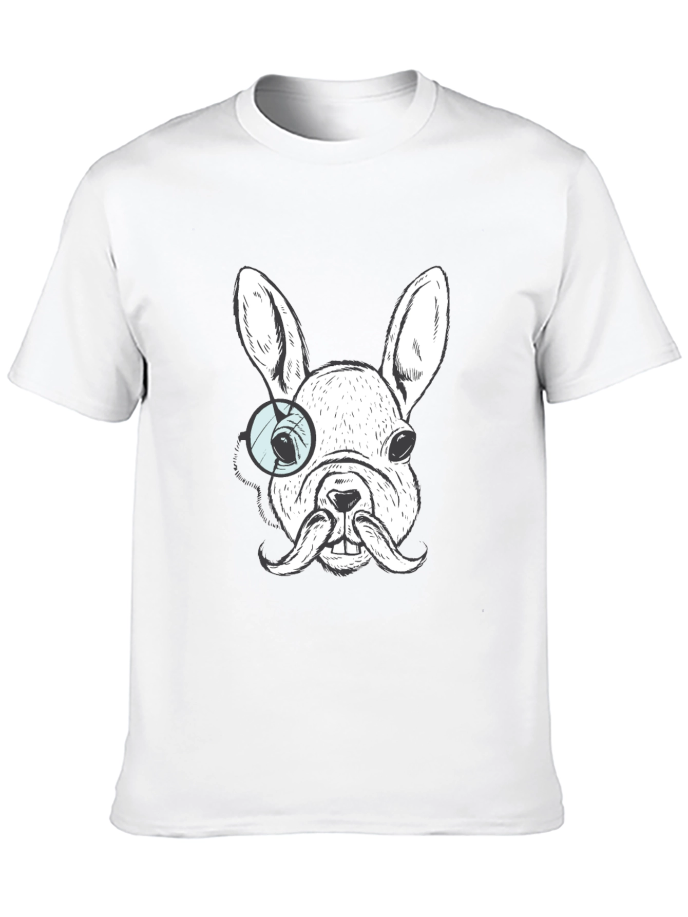 Dog with Monocle T-Shirt - Unique Graphic Tee