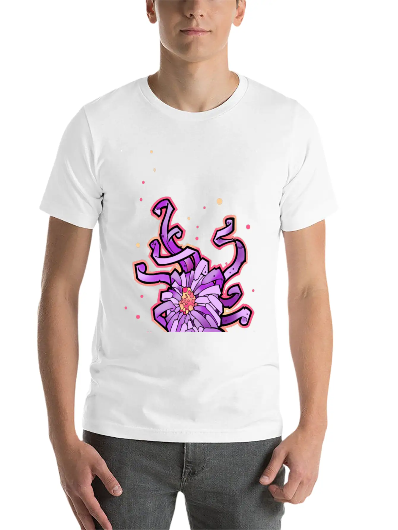 Crazy Chrysanthemum Flower Unisex Casual T-Shirt – Clean Design For Daily Comfort