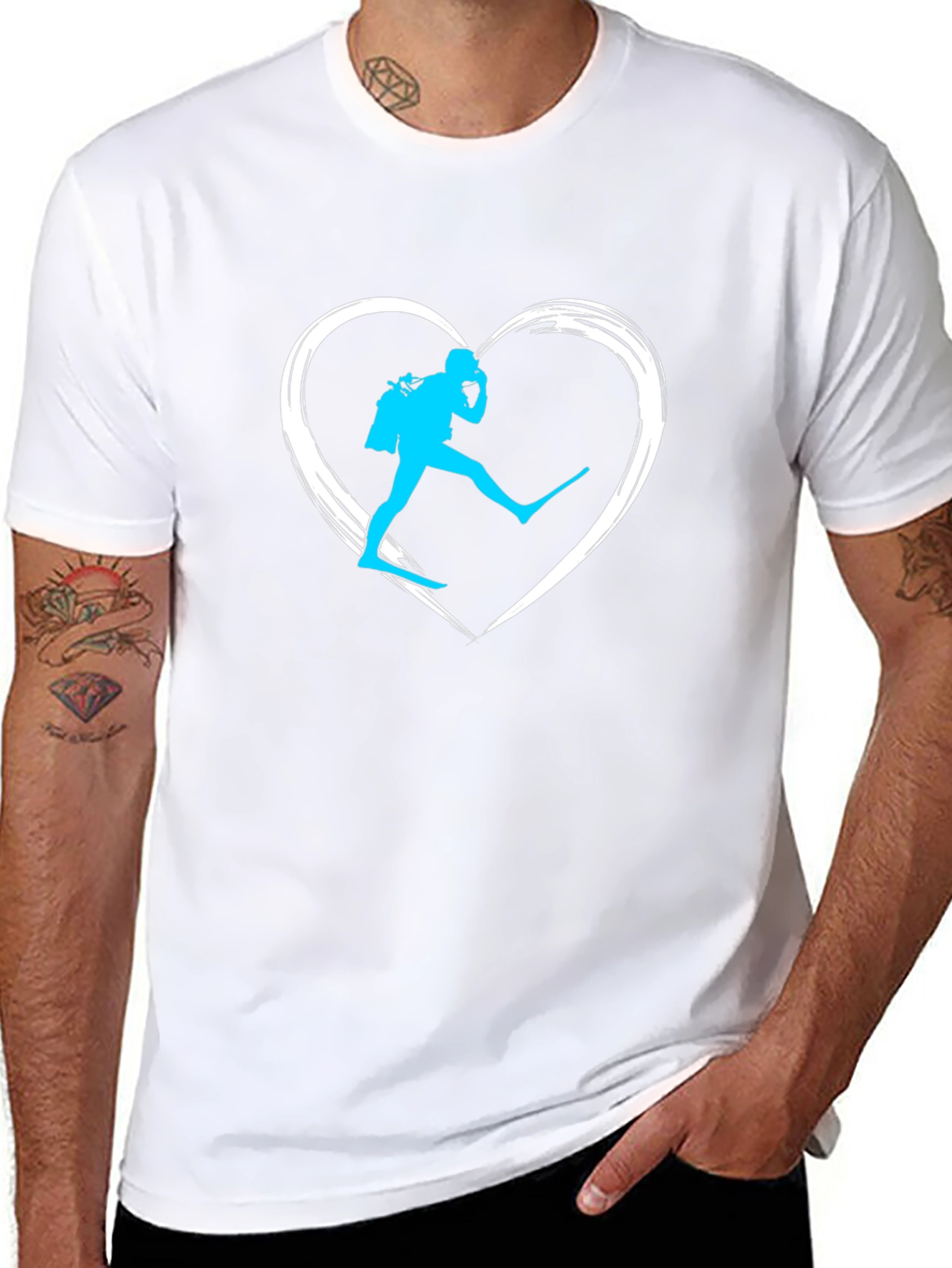 Diver Heart Graphic Tee - Scuba Diving T-Shirt