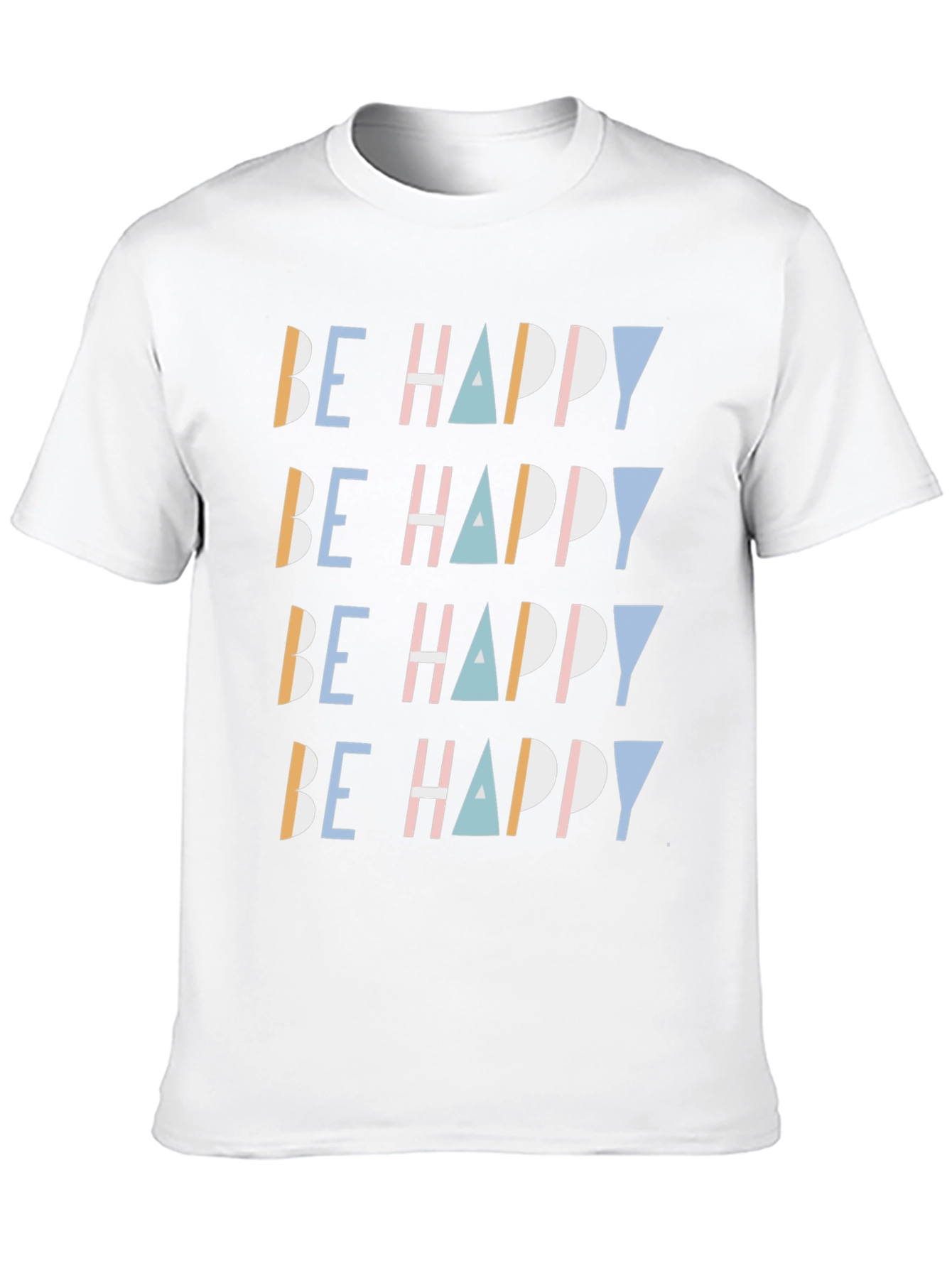 Be Happy Graphic Print Tee - Stylish Comfort
