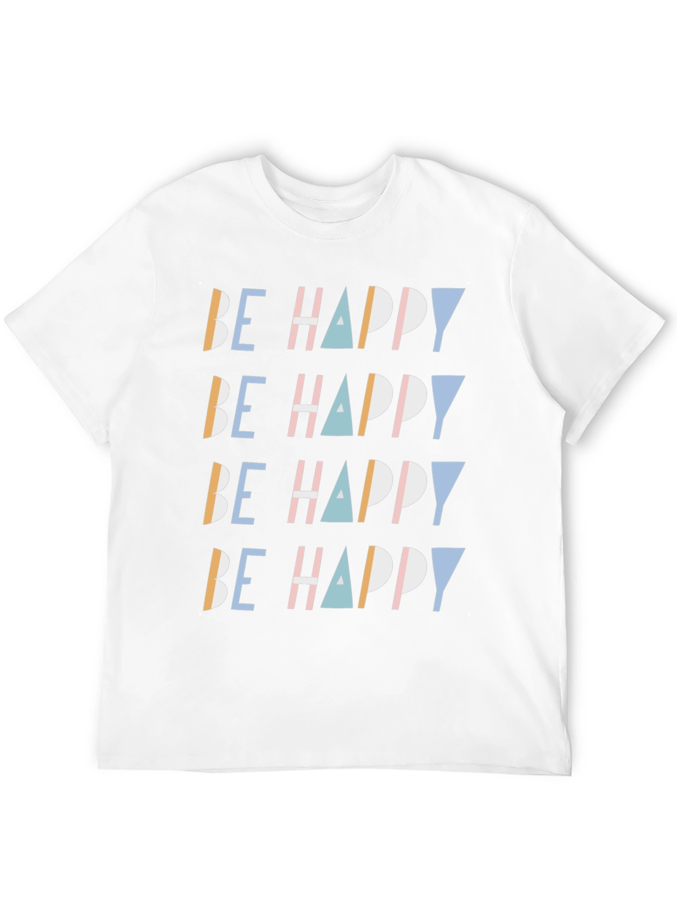 Be Happy Graphic Print Tee - Stylish Comfort