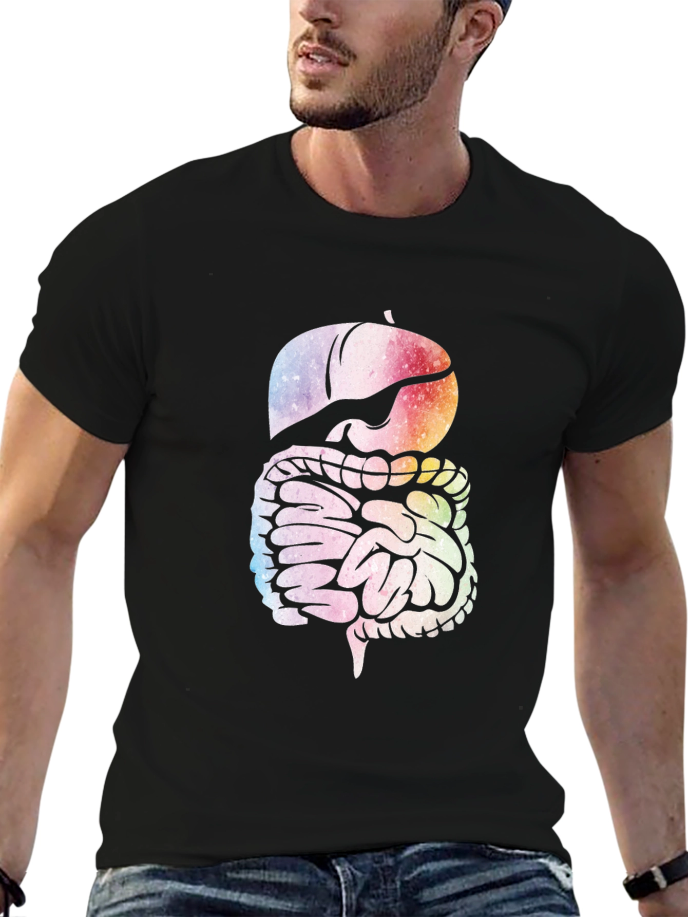 Digestive System Graphic Tee - Novelty Anatomy Shirt