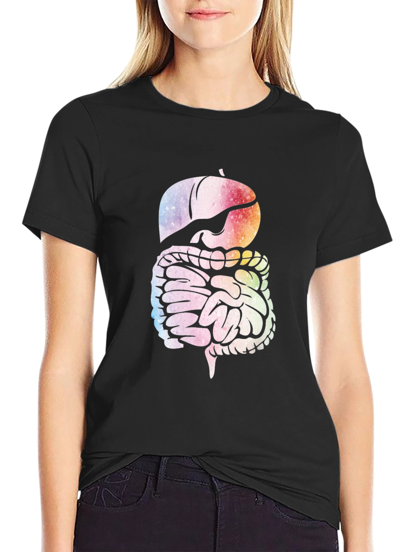 Digestive System Graphic Tee - Novelty Anatomy Shirt