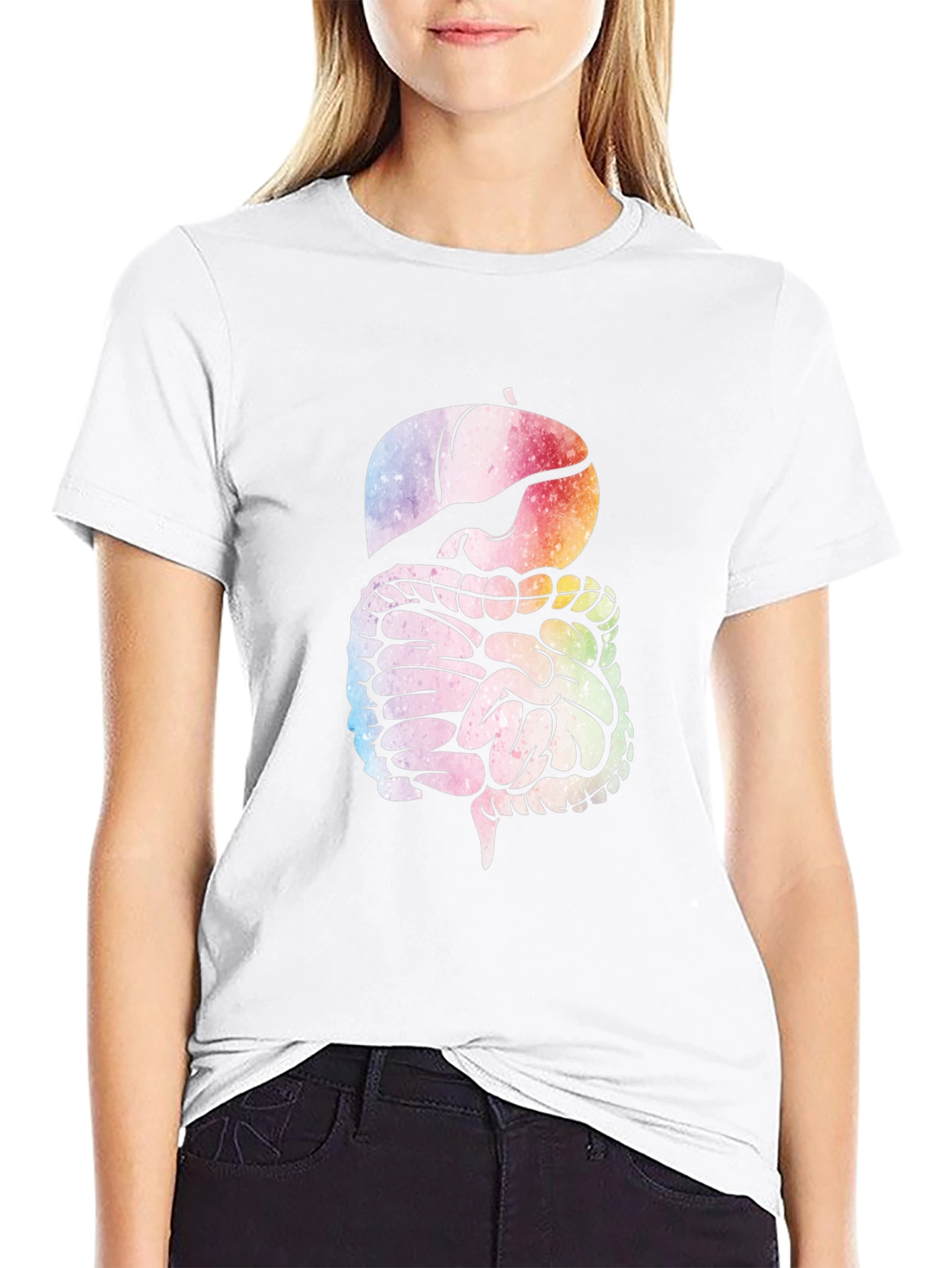 Digestive System Graphic Tee - Novelty Anatomy Shirt