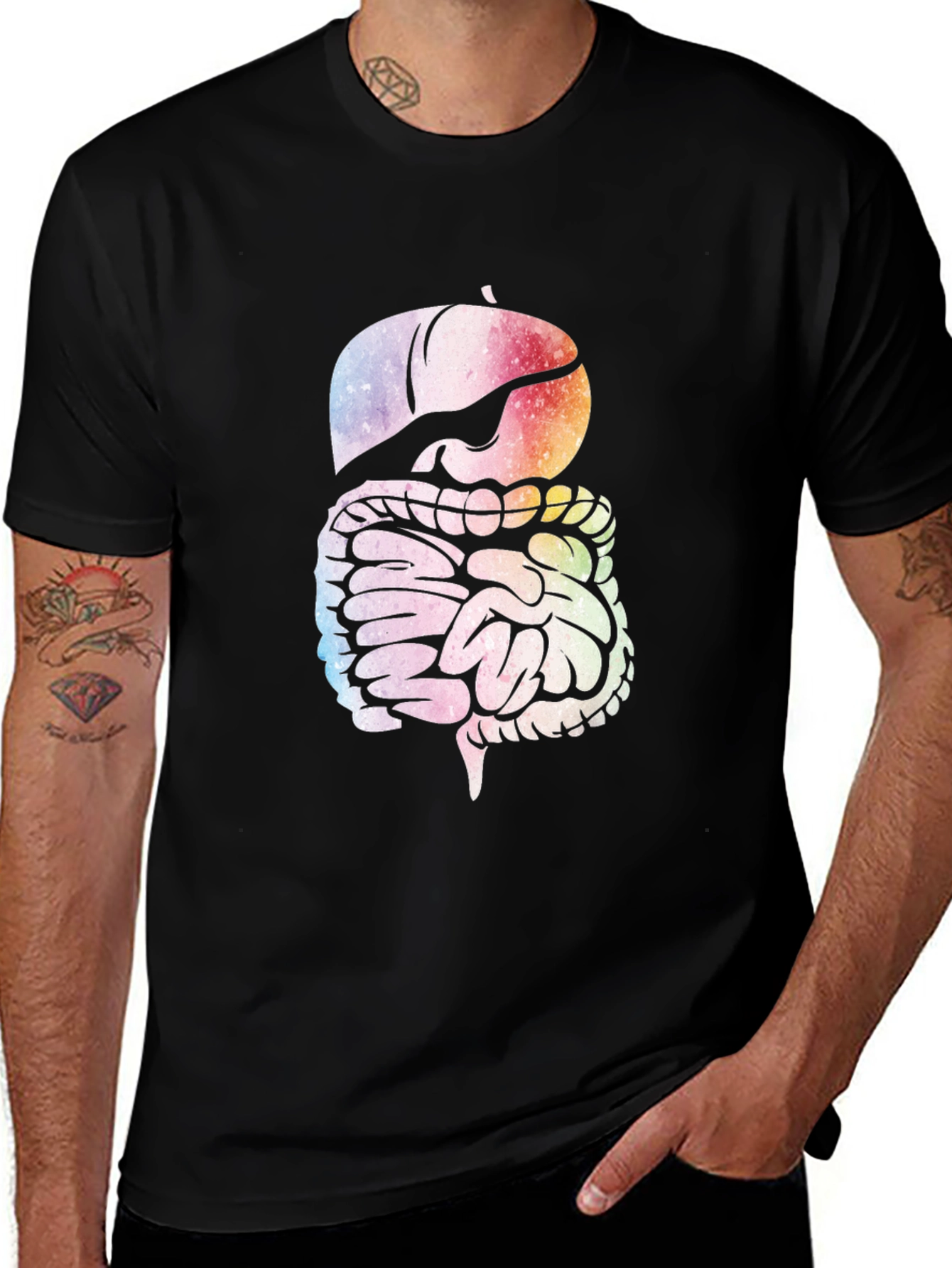 Digestive System Graphic Tee - Novelty Anatomy Shirt