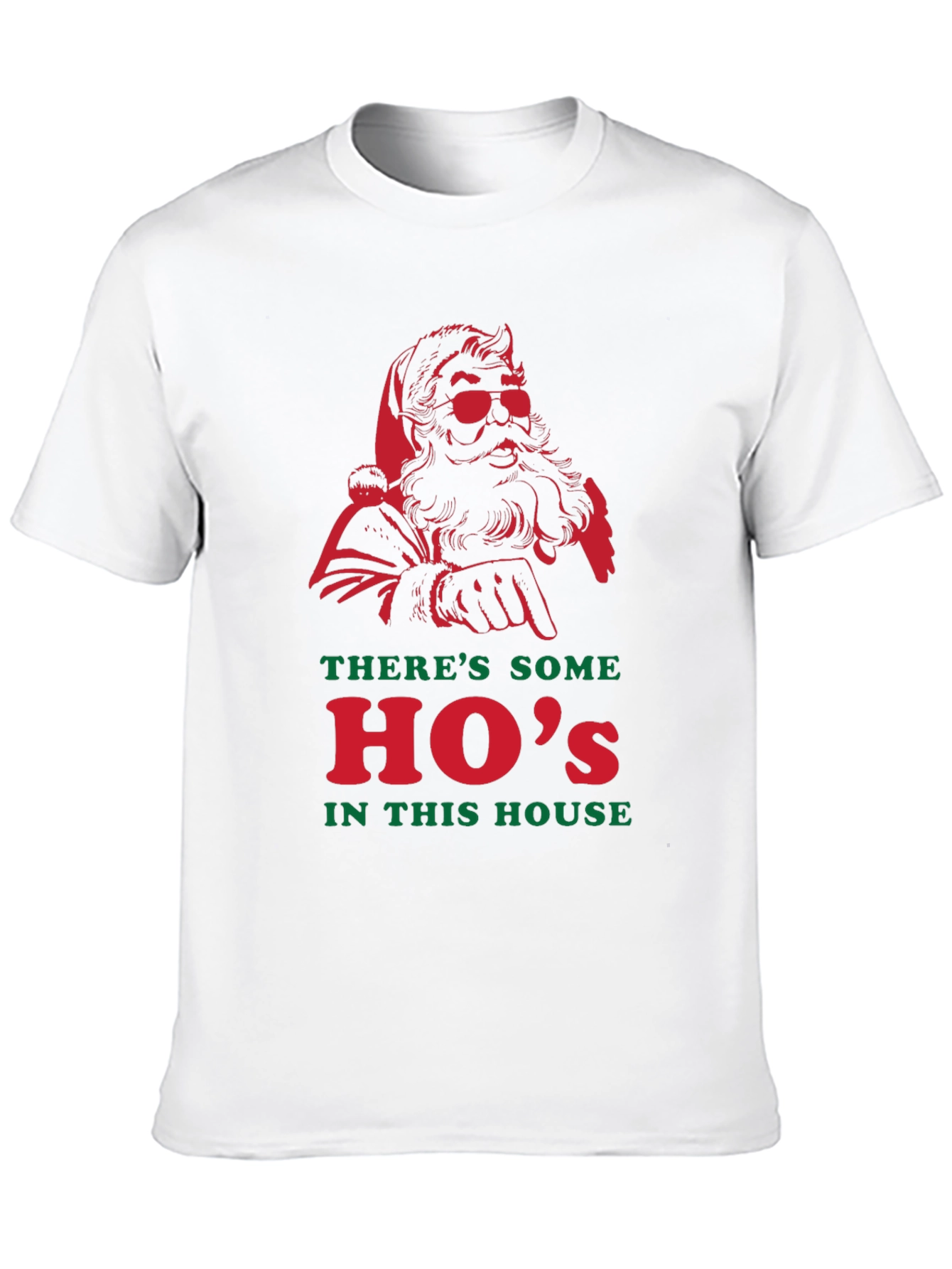 Santa Hos in This House Black T-Shirt