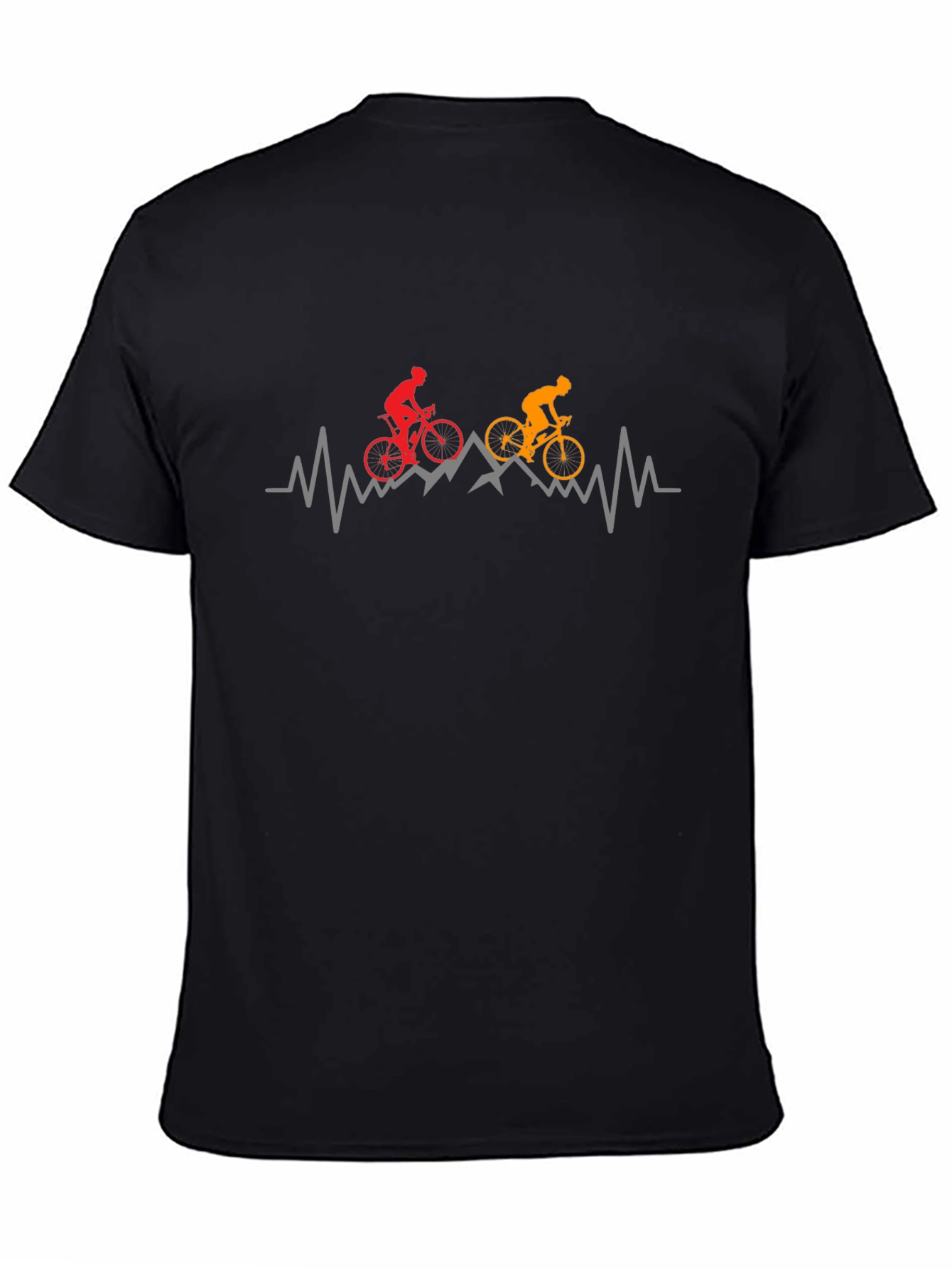 Cycling Heartbeat T-Shirt - Mountain Bike Design