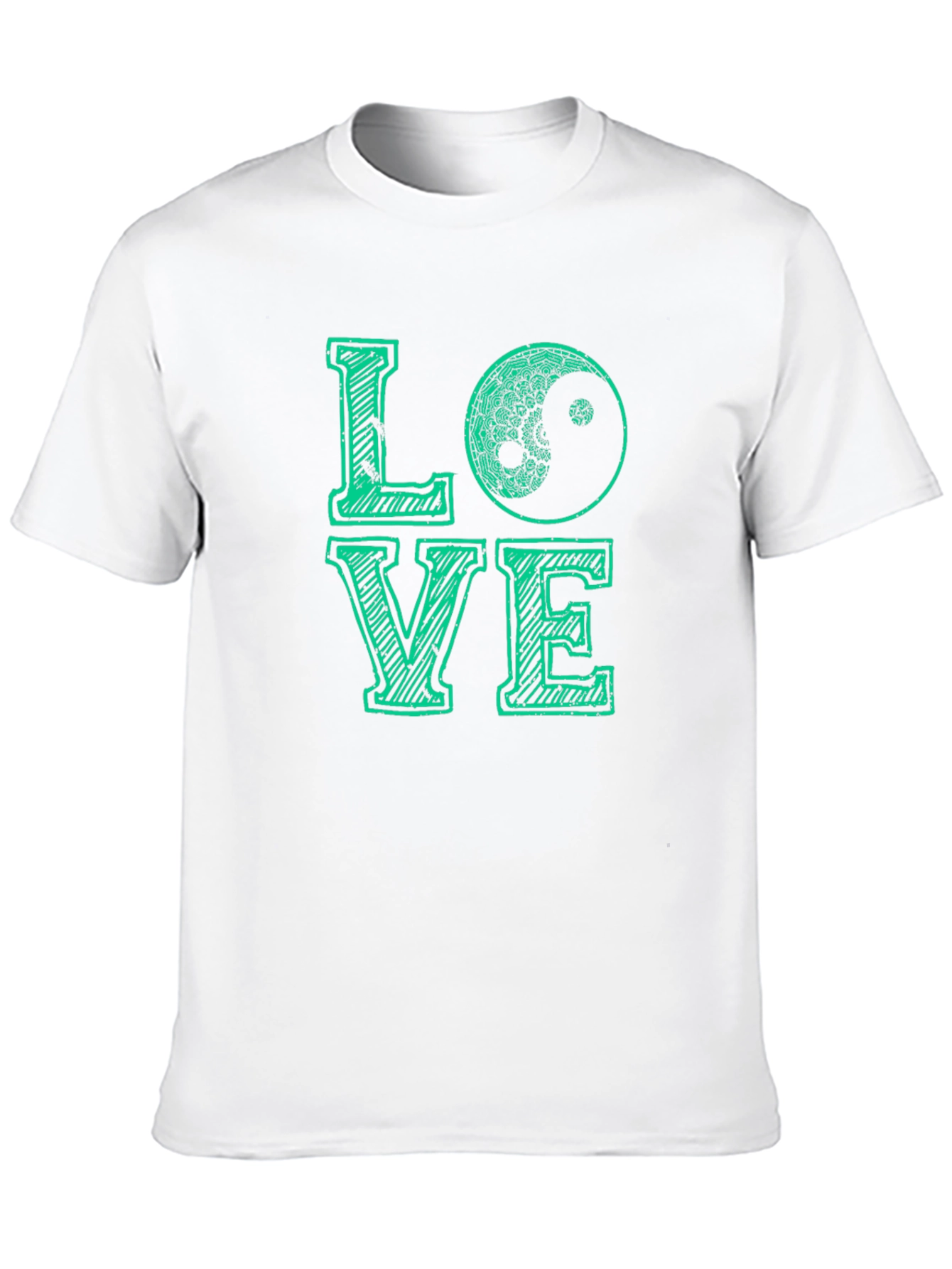 Love Yin Yang Graphic T-Shirt - Mens Black Tee