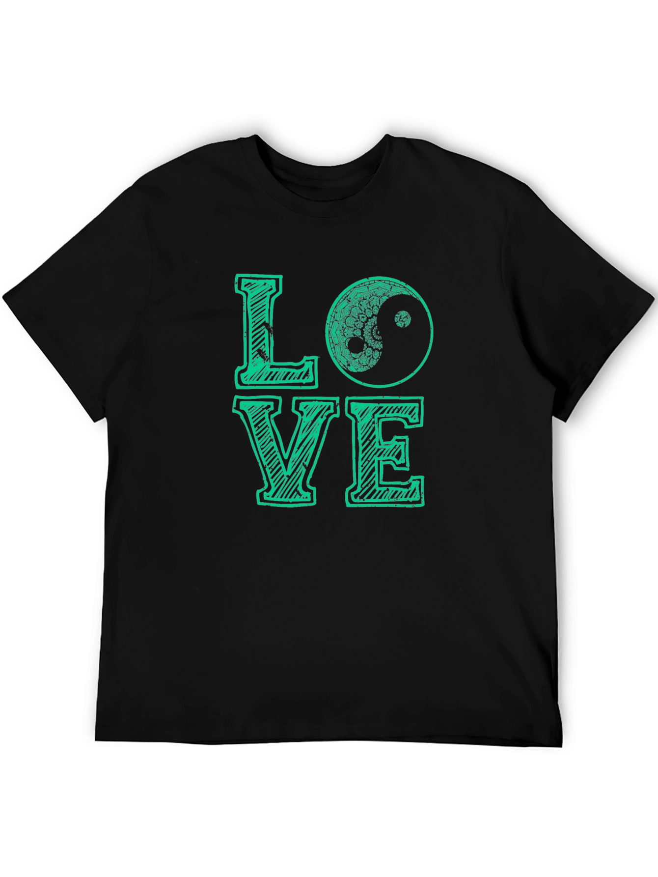 Love Yin Yang Graphic T-Shirt - Mens Black Tee