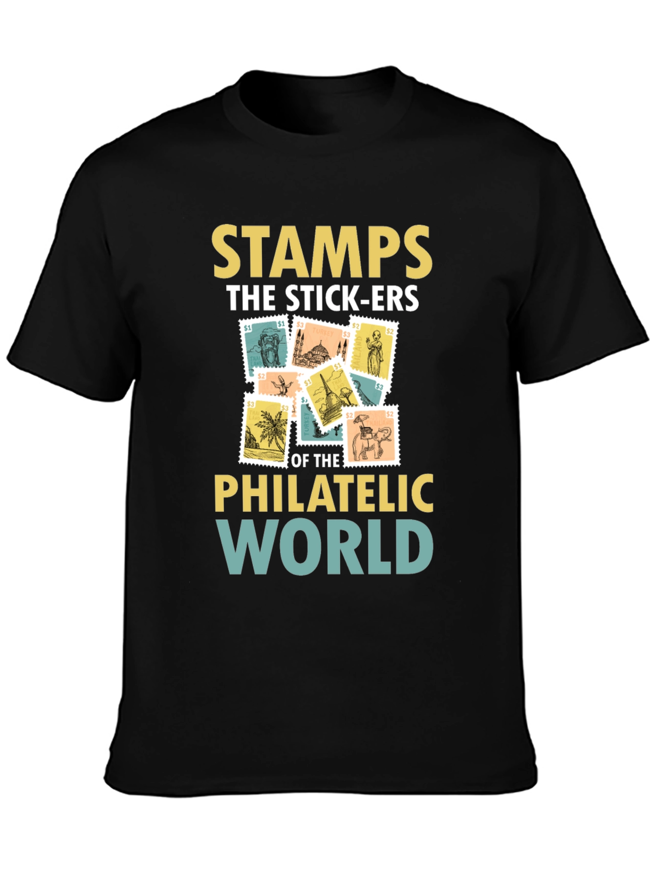 Philatelic World T-Shirt - Stamps the Stick-ers