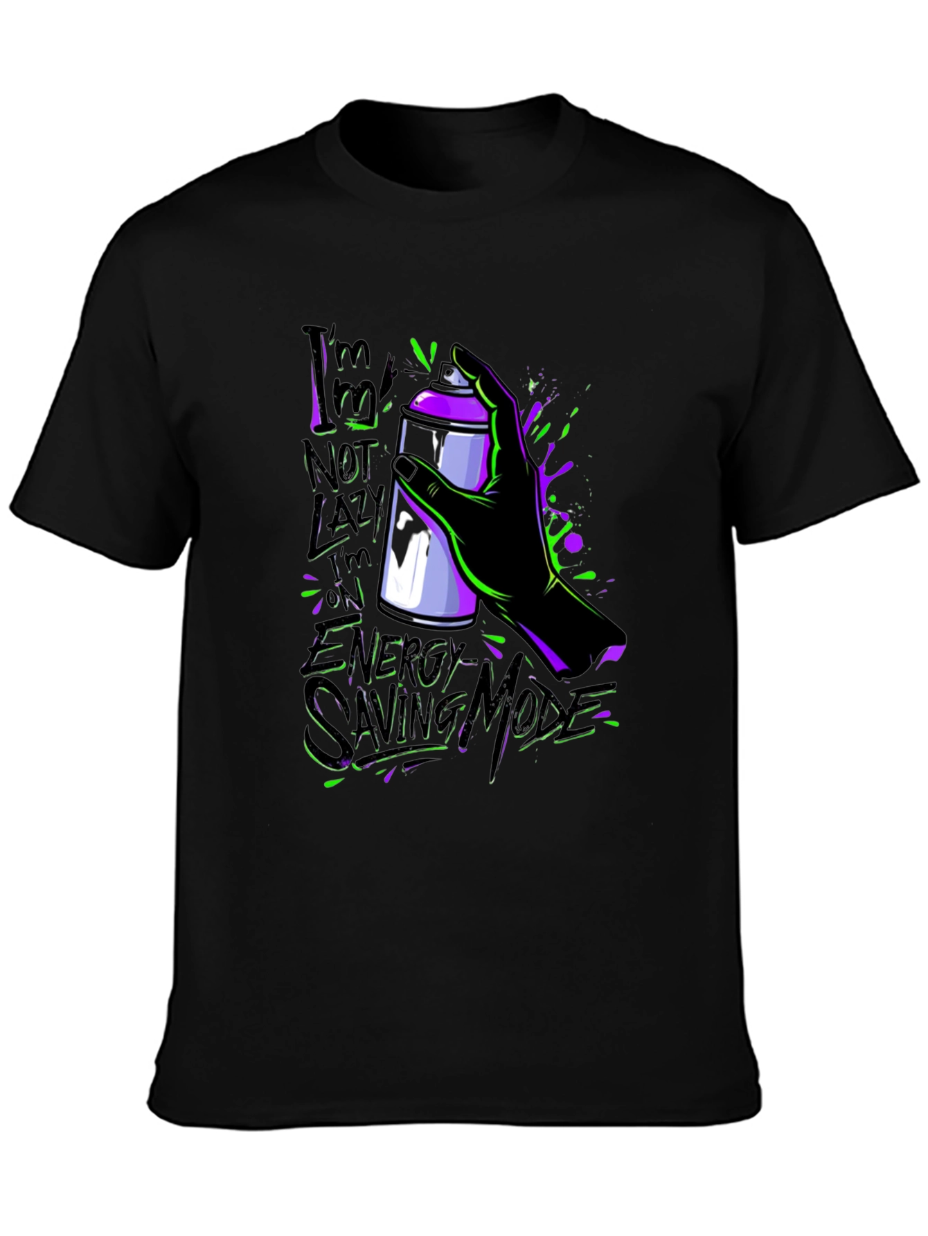 Im Not Lazy Energy Saving Mode Graphic T-Shirt