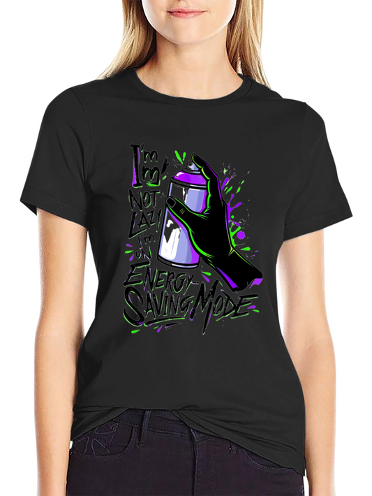 Im Not Lazy Energy Saving Mode Graphic T-Shirt