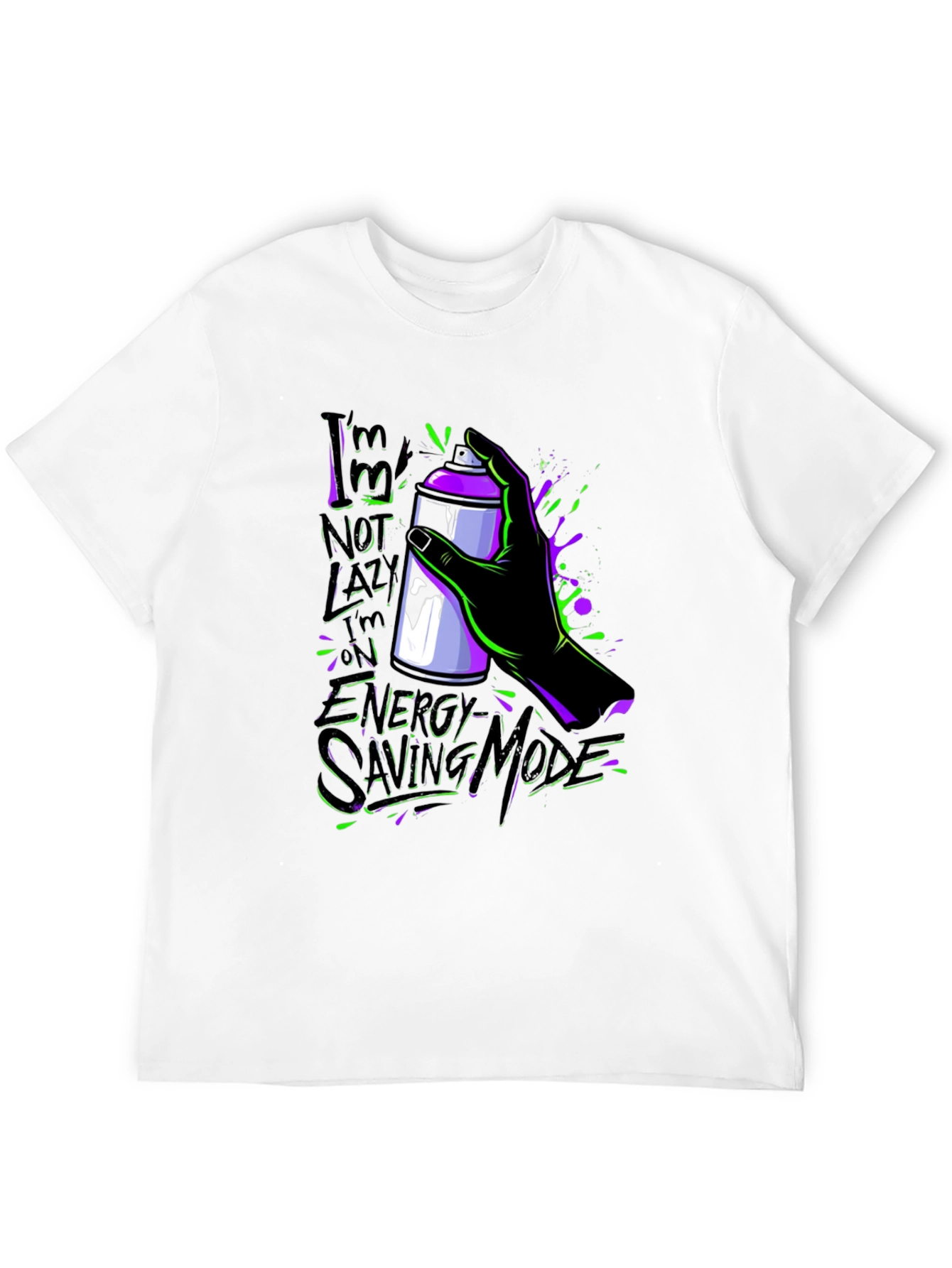 Im Not Lazy Energy Saving Mode Graphic T-Shirt