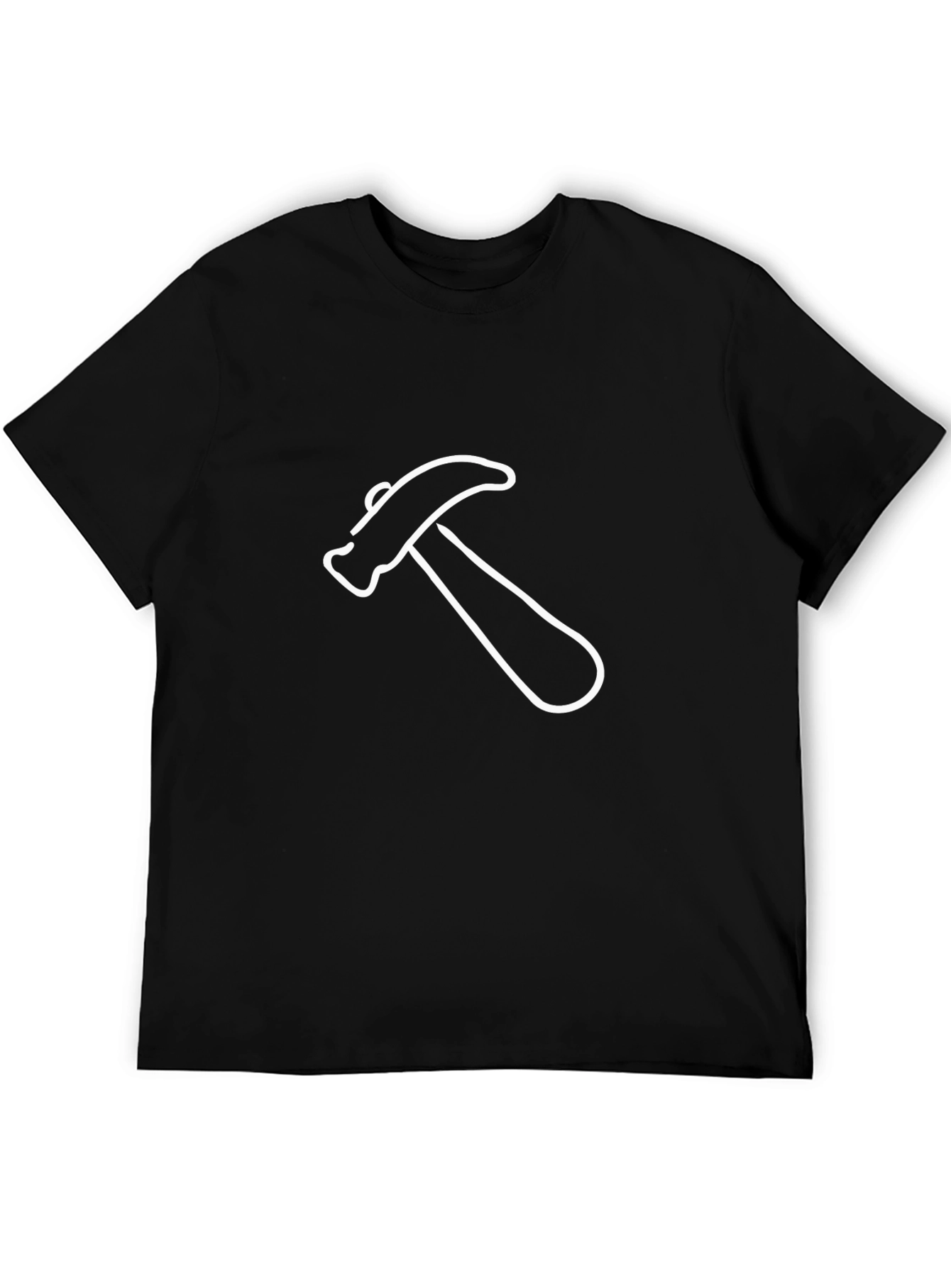 Hammer Graphic Tee - Black Cotton Crew Neck