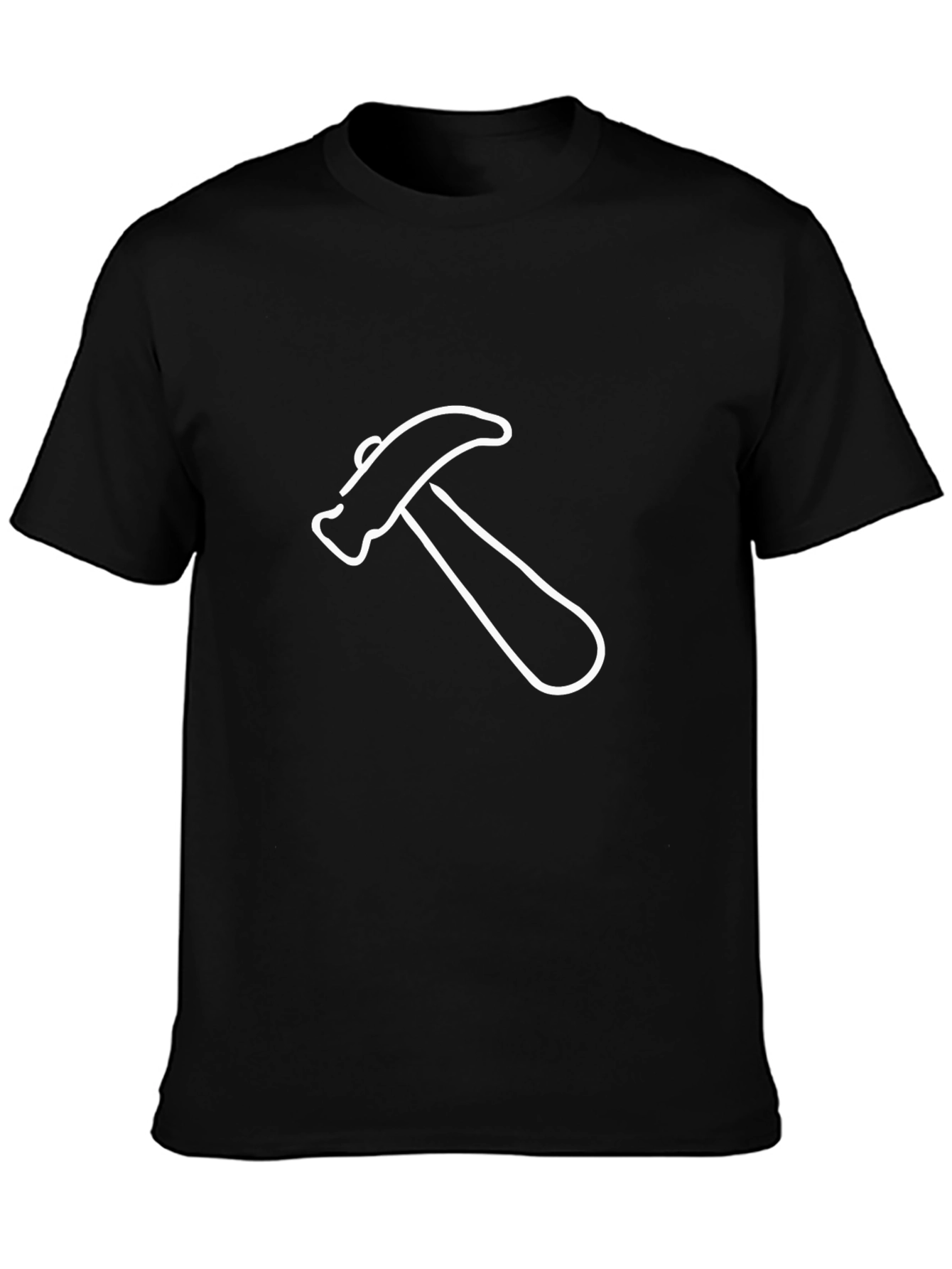 Hammer Graphic Tee - Black Cotton Crew Neck