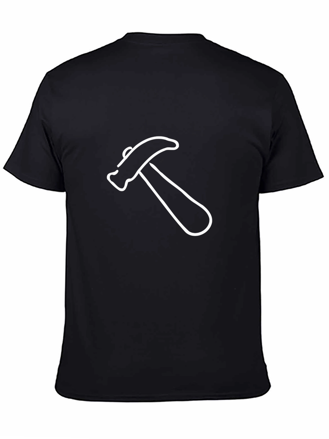 Hammer Graphic Tee - Black Cotton Crew Neck
