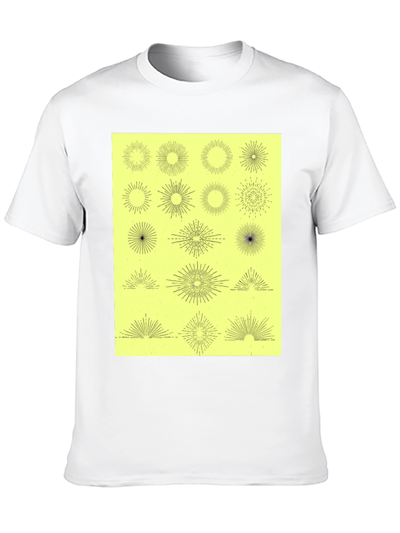 Starburst Graphic Print Black T-Shirt