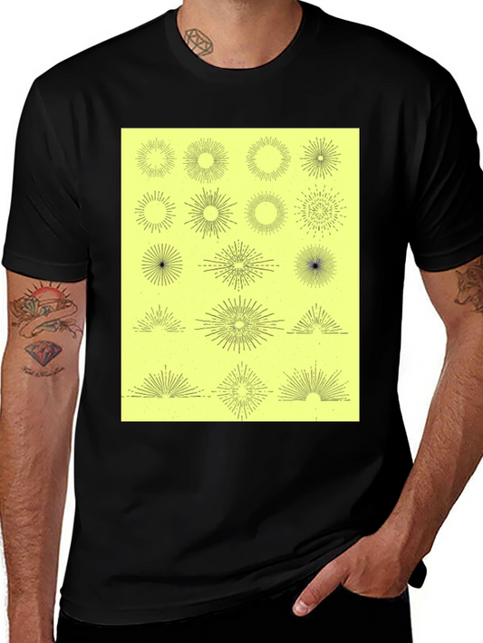 Starburst Graphic Print Black T-Shirt