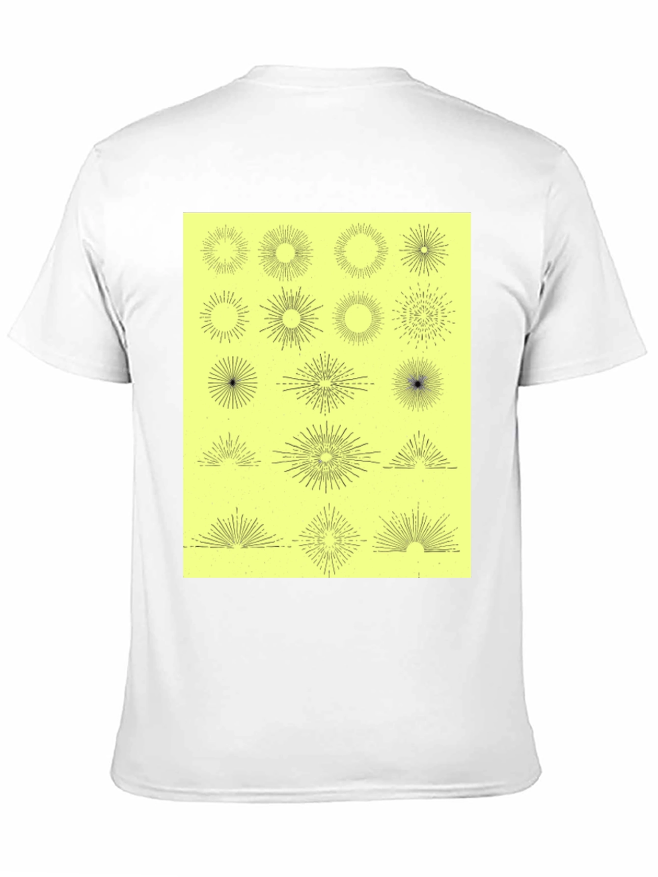 Starburst Graphic Print Black T-Shirt